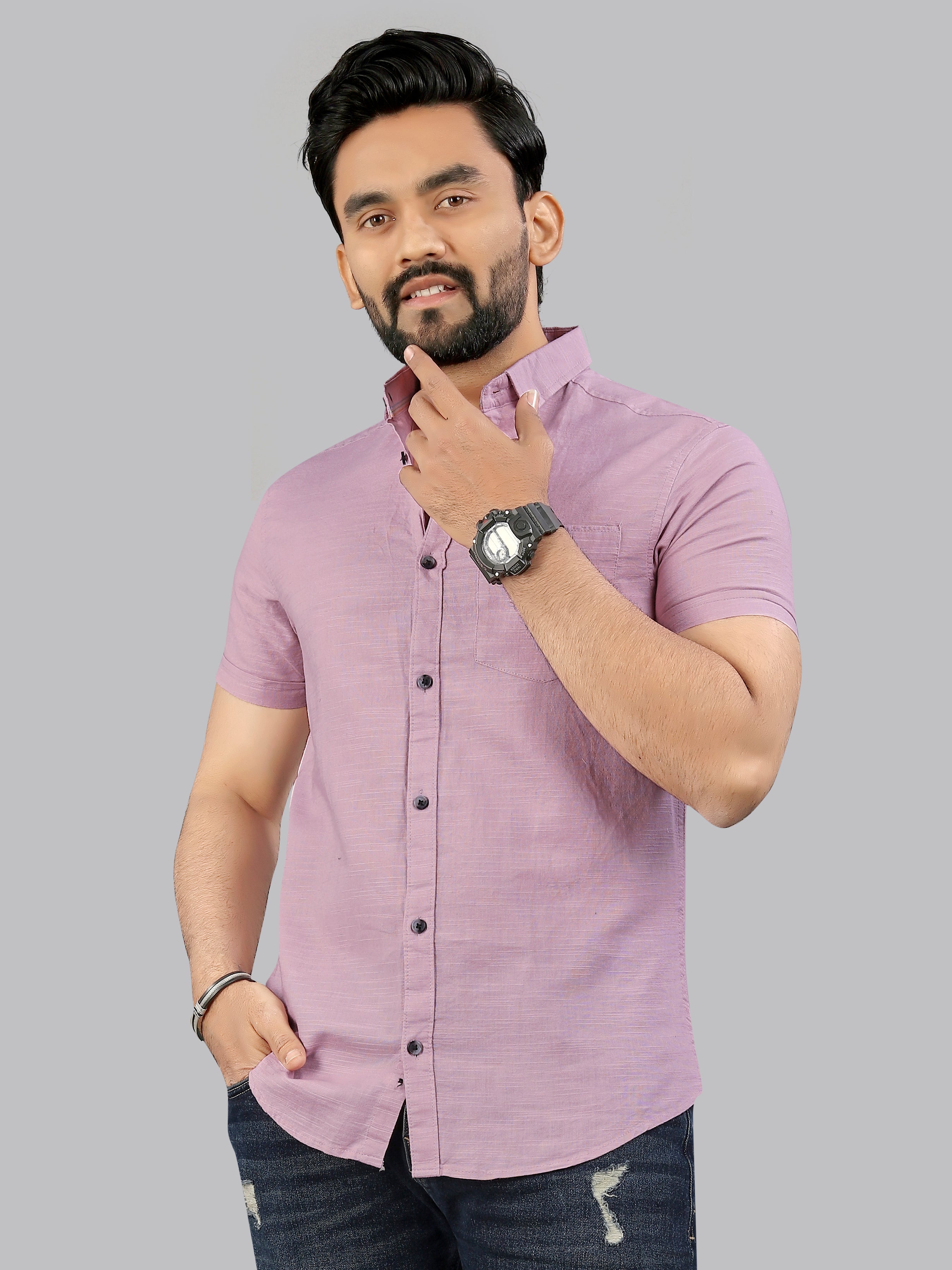 Mens Half Sleeve Cotton Casual Shirt Mens Half Sleeve Cotton Casual Shirt