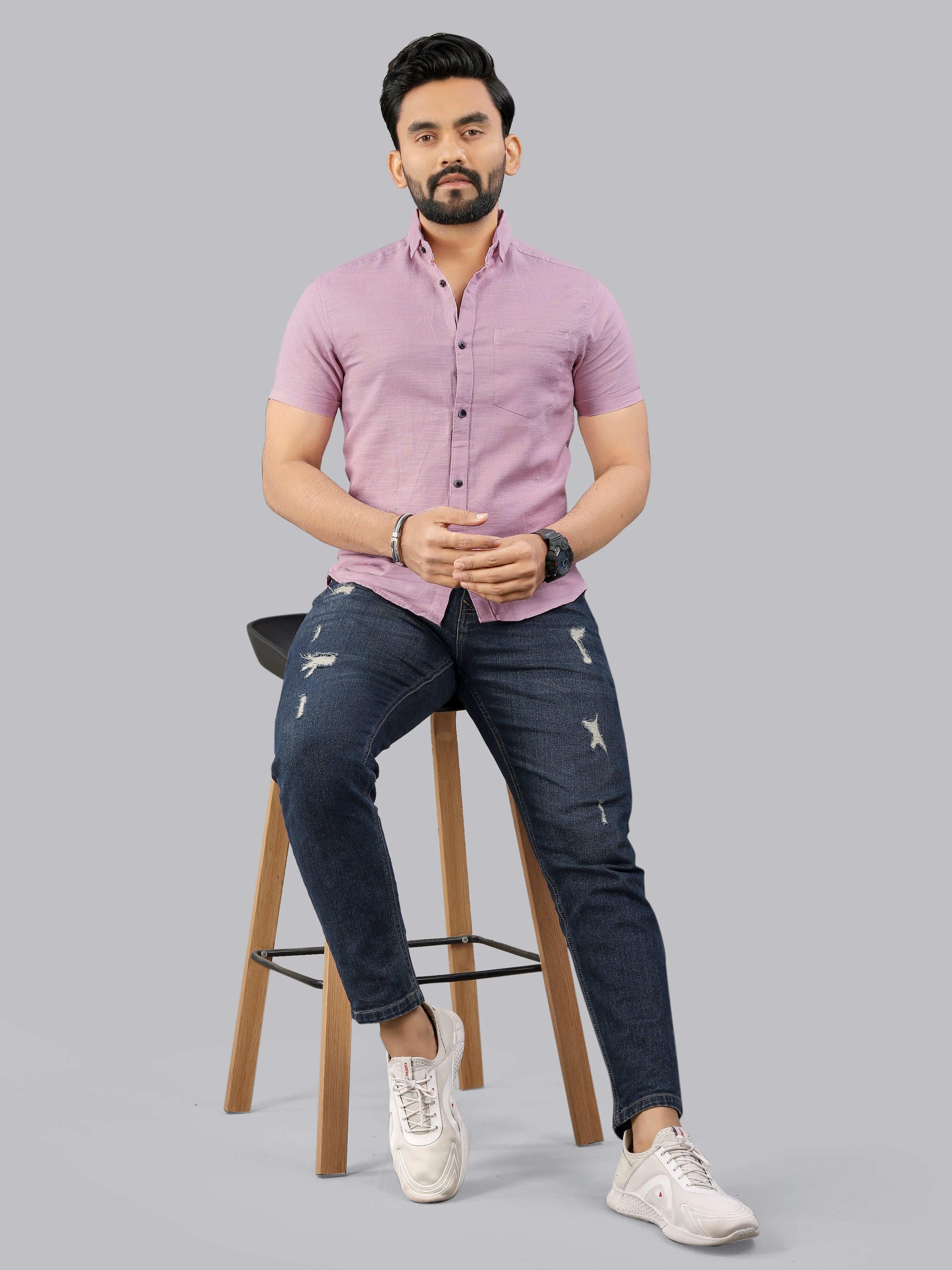 Mens Half Sleeve Cotton Casual Shirt Mens Half Sleeve Cotton Casual Shirt
