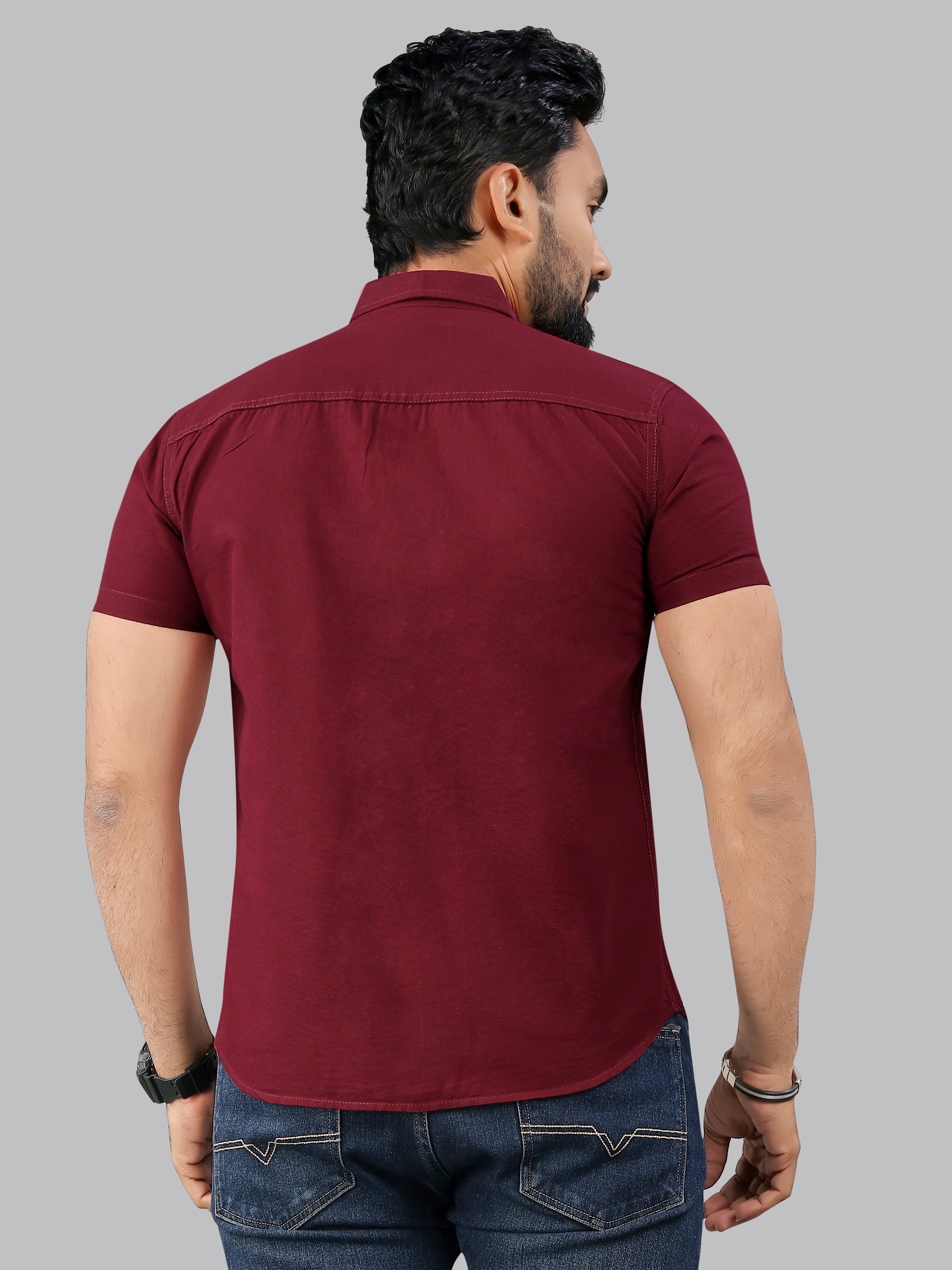 Mens Half Sleeve Cotton Casual Shirt Mens Half Sleeve Cotton Casual Shirt