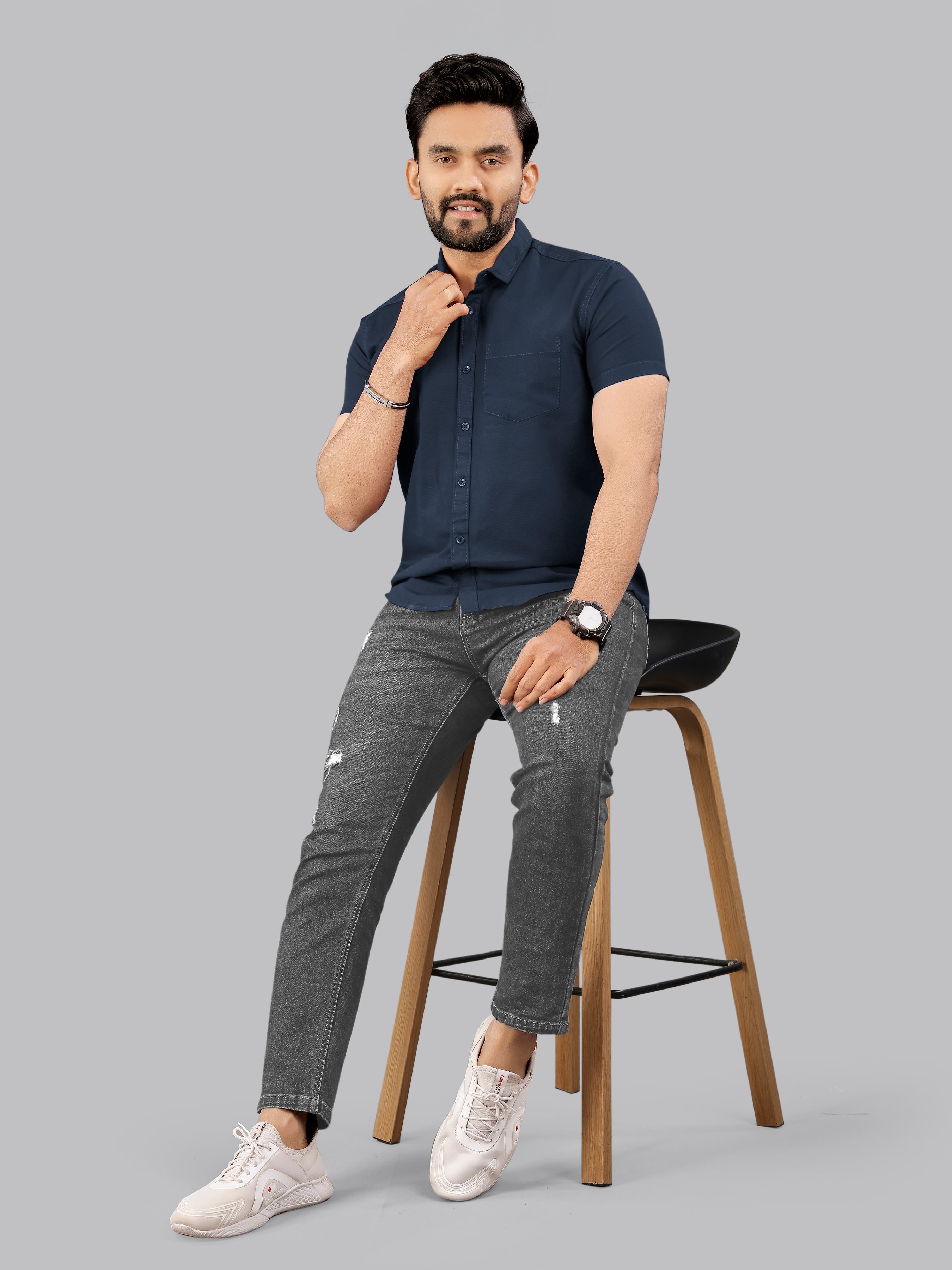 Mens Half Sleeve Cotton Casual Shirt Mens Half Sleeve Cotton Casual Shirt