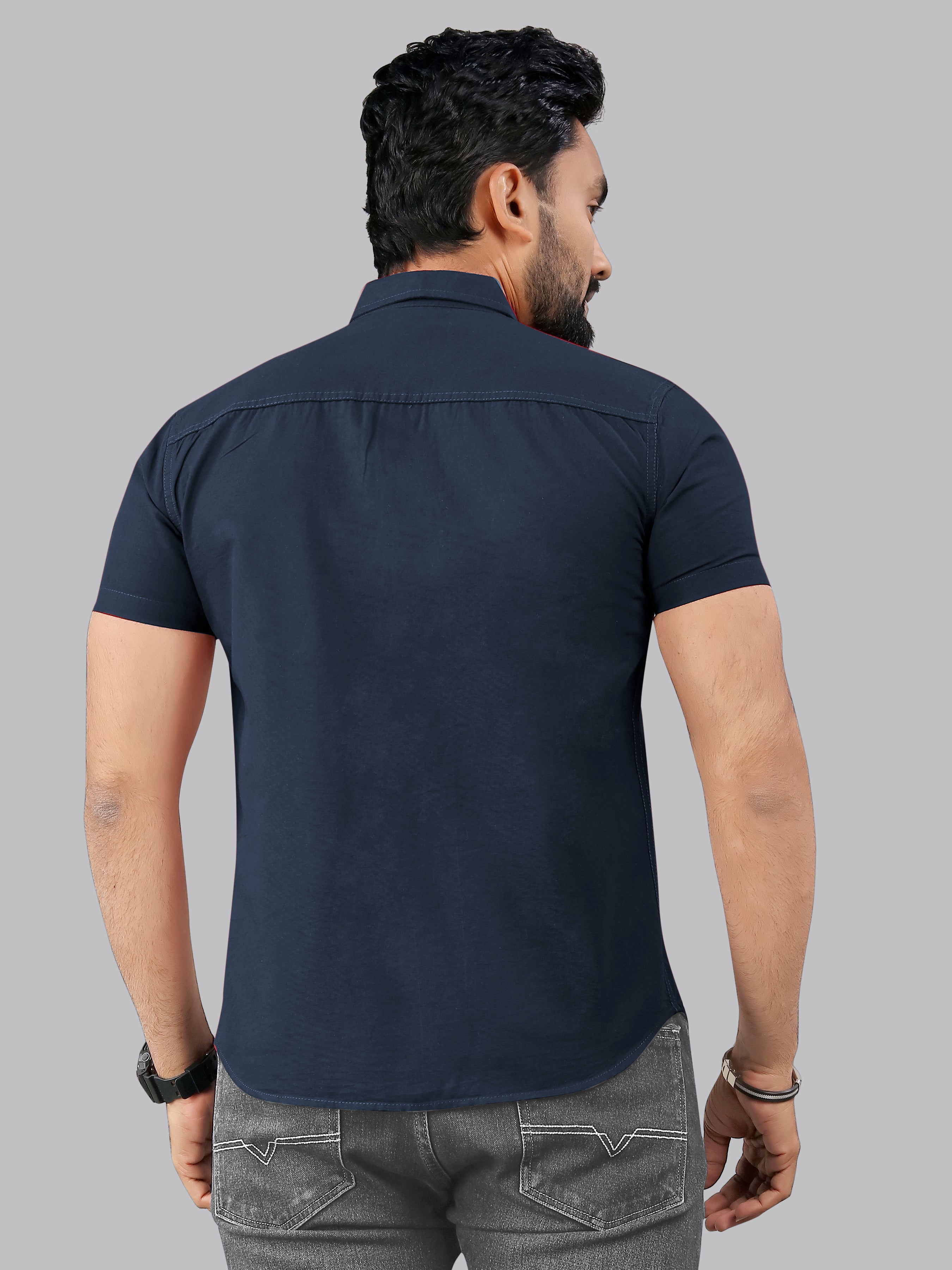 Mens Half Sleeve Cotton Casual Shirt Mens Half Sleeve Cotton Casual Shirt