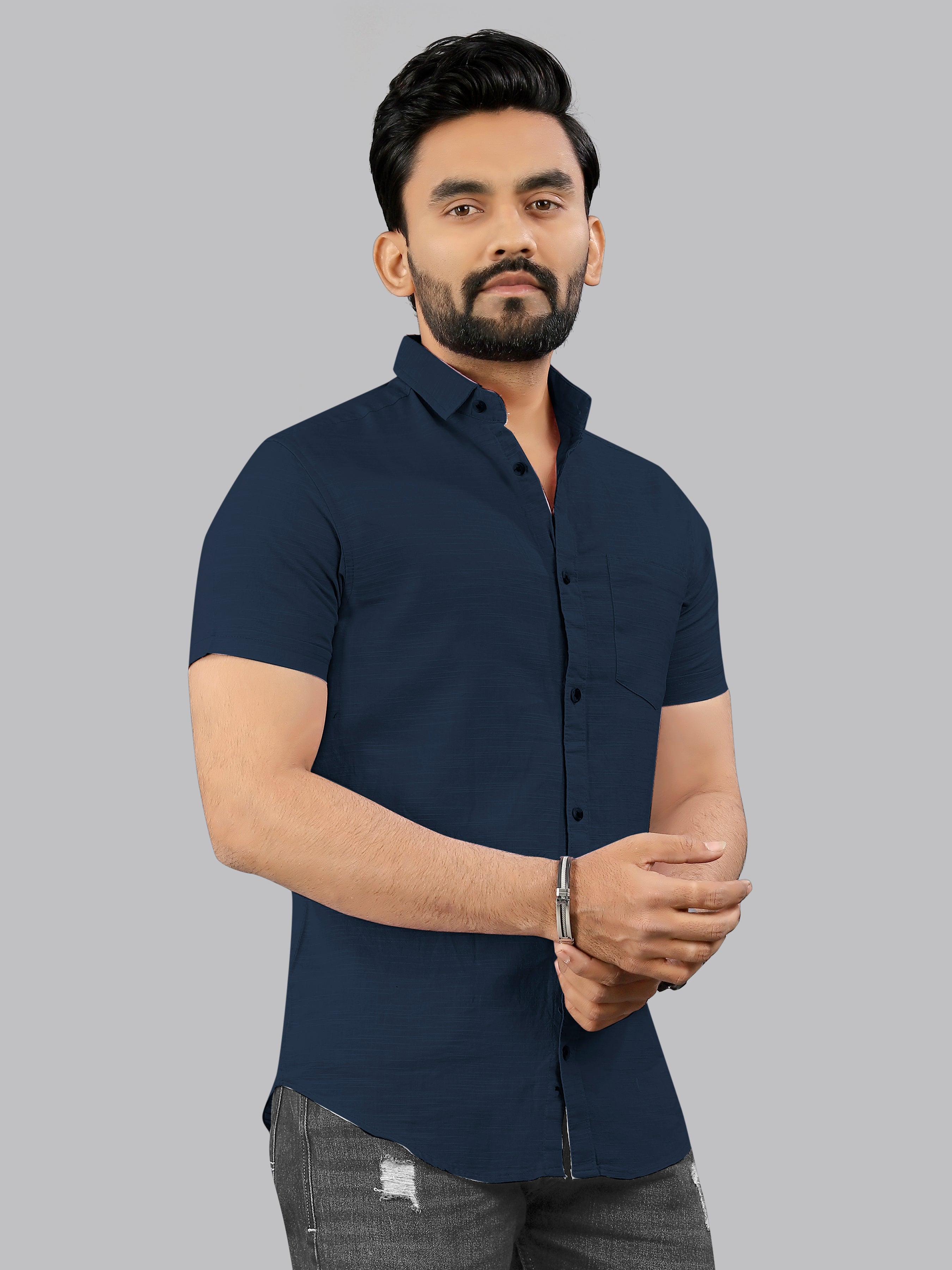 Mens Half Sleeve Cotton Casual Shirt Mens Half Sleeve Cotton Casual Shirt