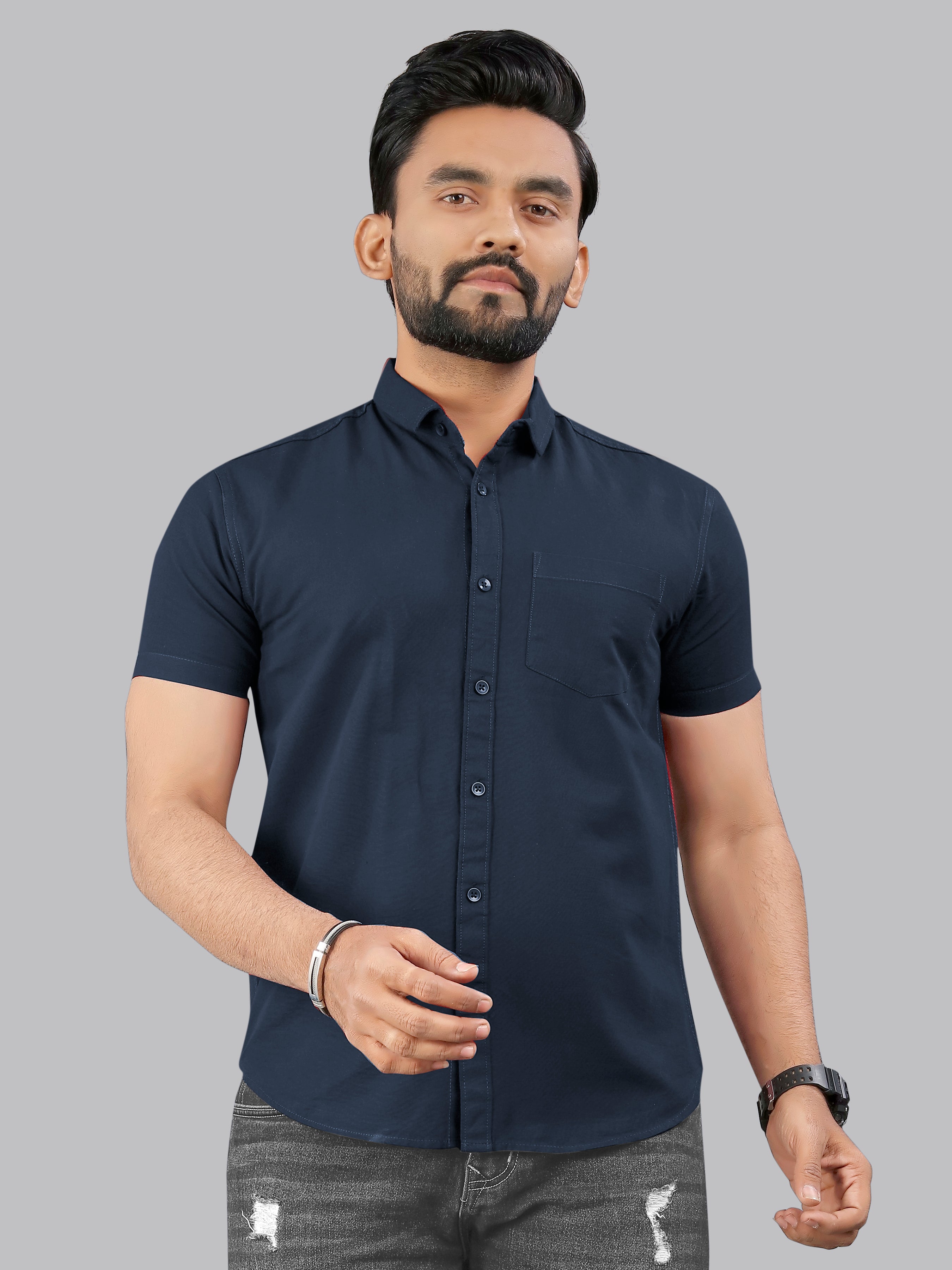 Mens Half Sleeve Cotton Casual Shirt Mens Half Sleeve Cotton Casual Shirt