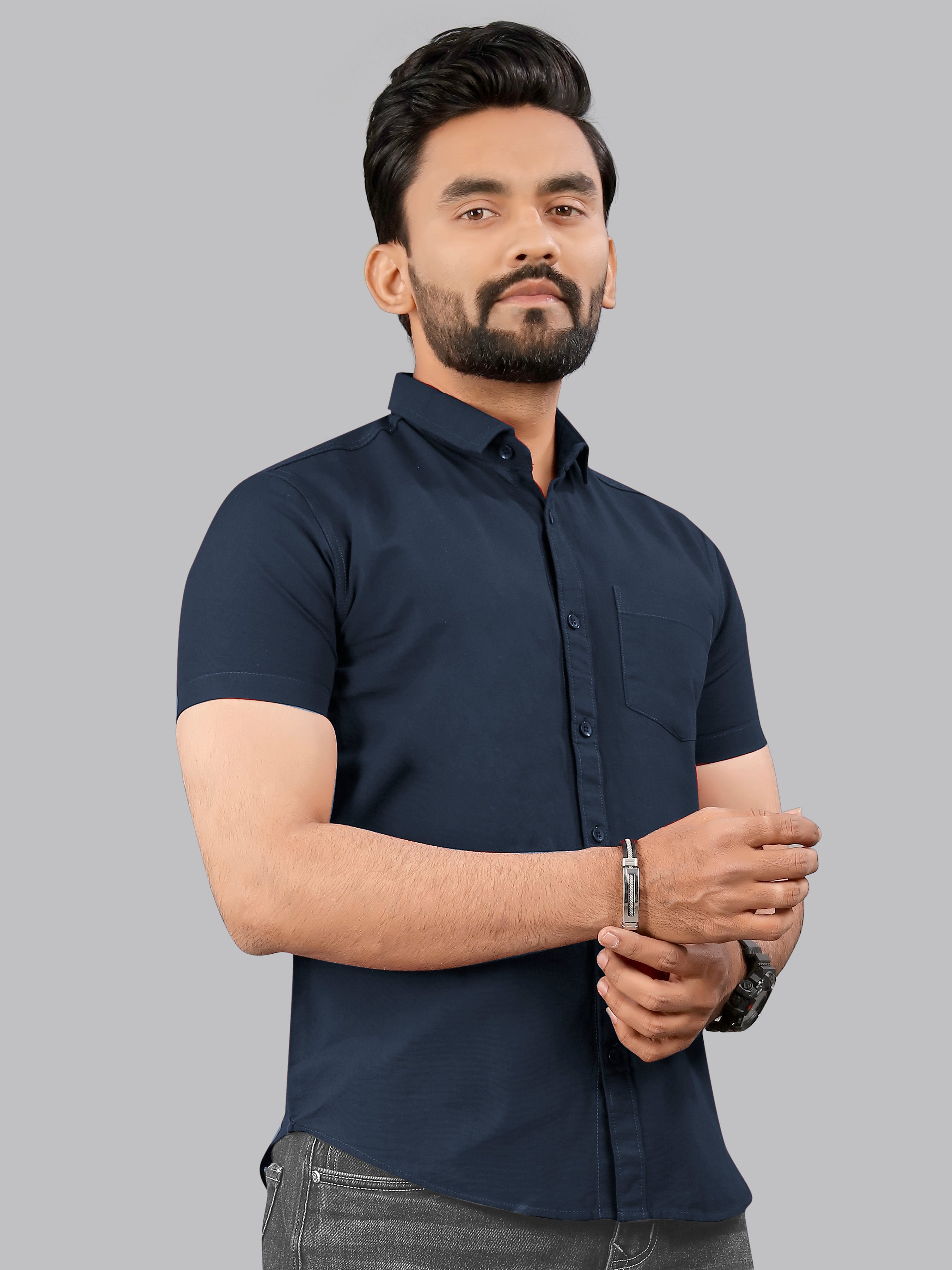 Mens Half Sleeve Cotton Casual Shirt Mens Half Sleeve Cotton Casual Shirt