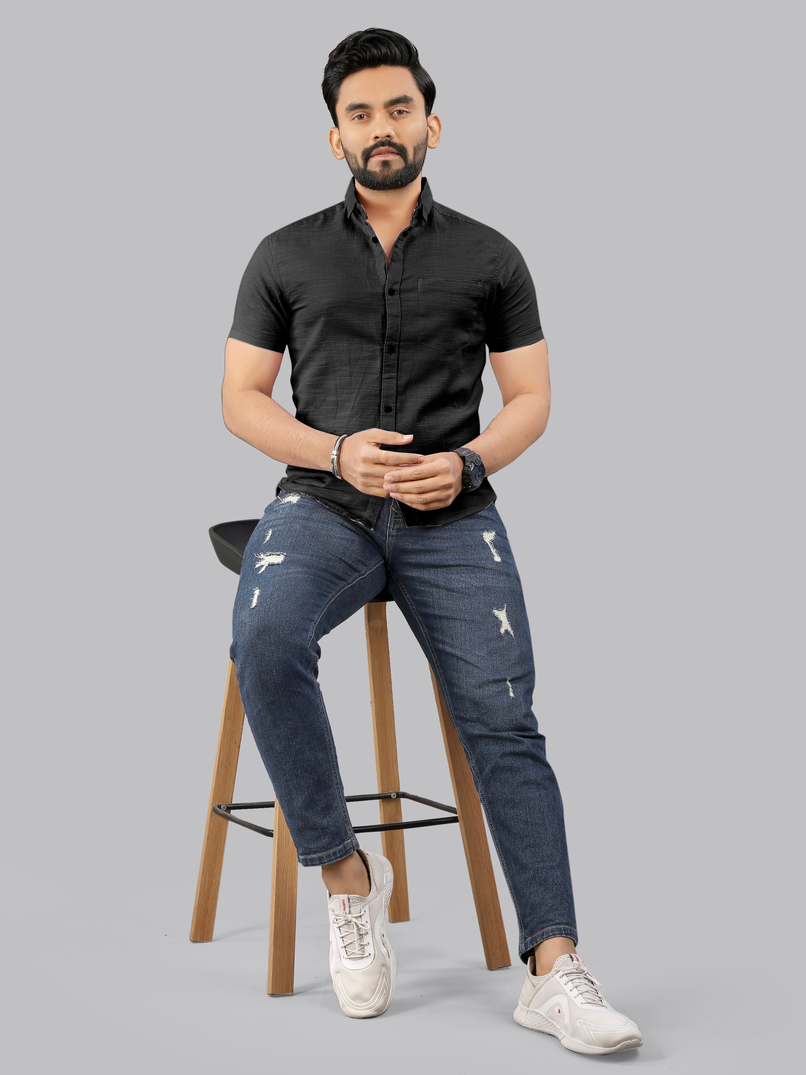 Mens Half Sleeve Cotton Casual Shirt Mens Half Sleeve Cotton Casual Shirt