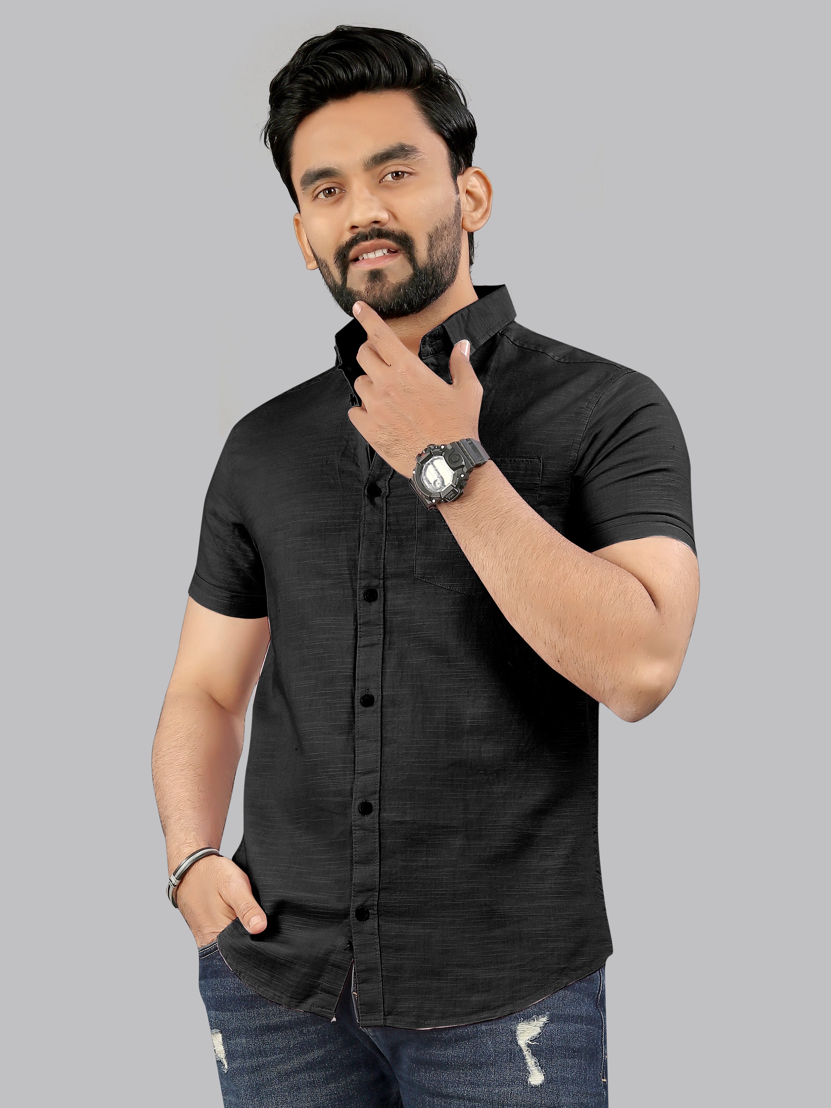 Mens Half Sleeve Cotton Casual Shirt Mens Half Sleeve Cotton Casual Shirt