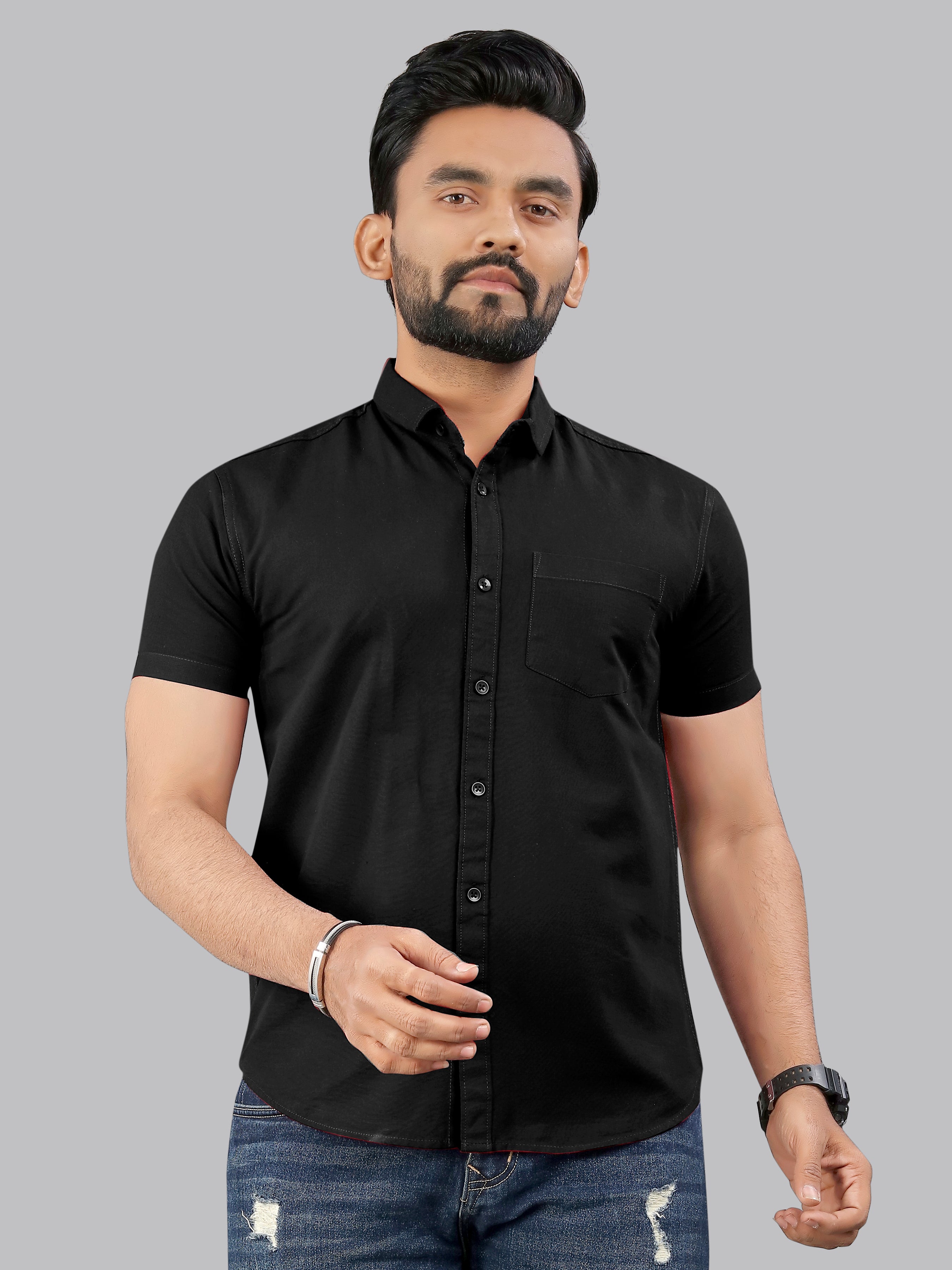 Mens Half Sleeve Cotton Casual Shirt Mens Half Sleeve Cotton Casual Shirt