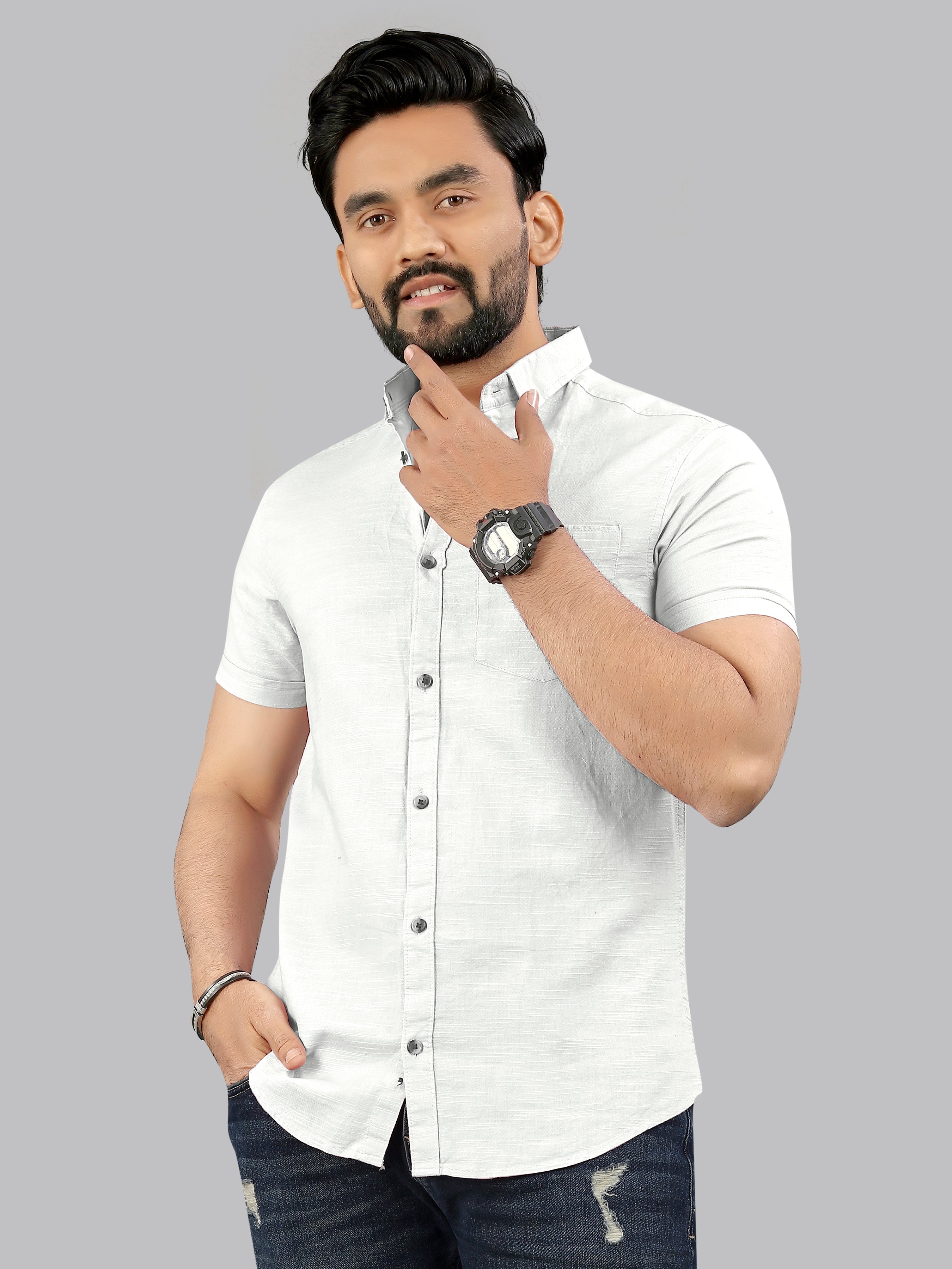 Mens Half Sleeve Cotton Casual Shirt Mens Half Sleeve Cotton Casual Shirt