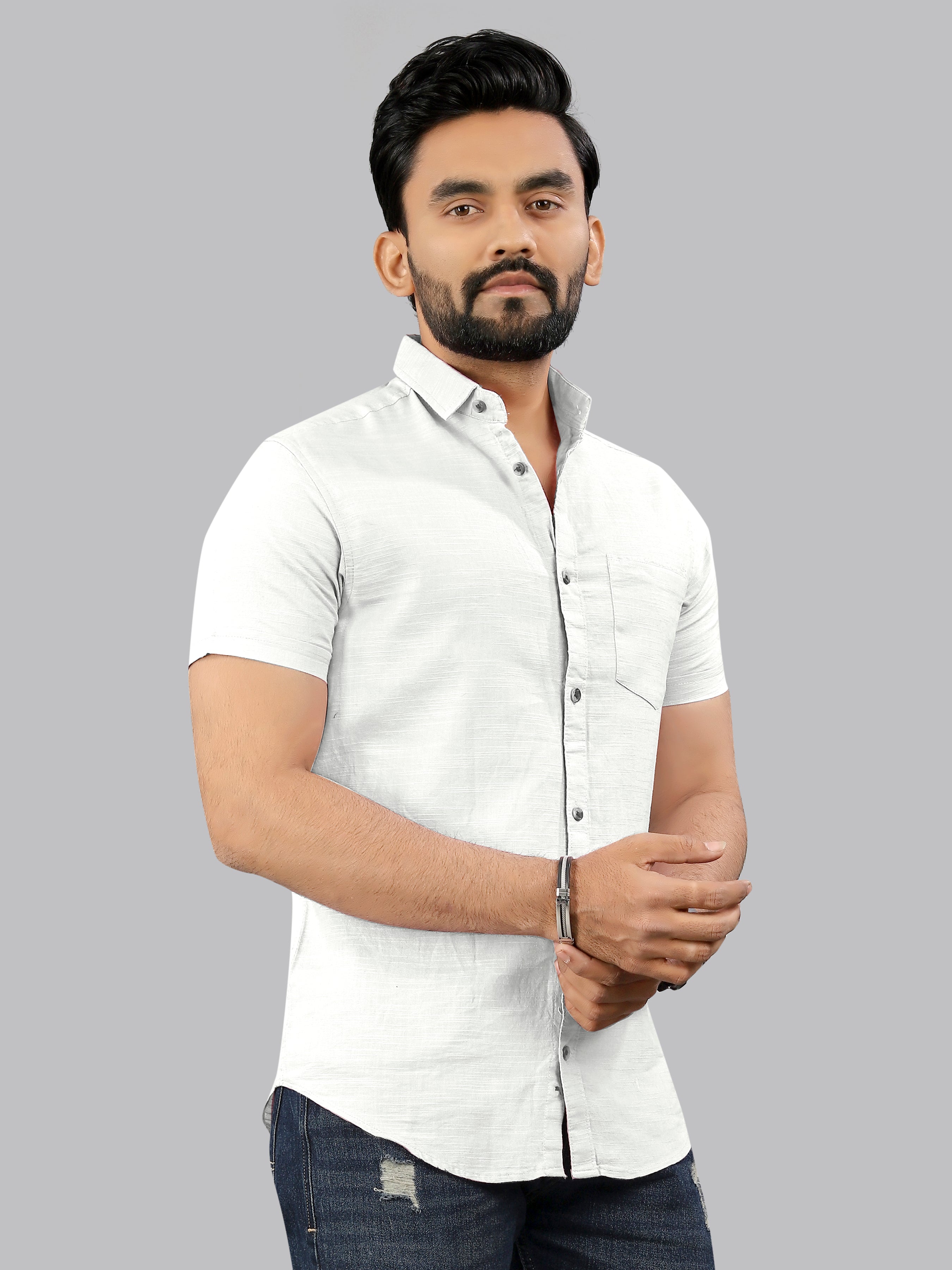Mens Half Sleeve Cotton Casual Shirt Mens Half Sleeve Cotton Casual Shirt