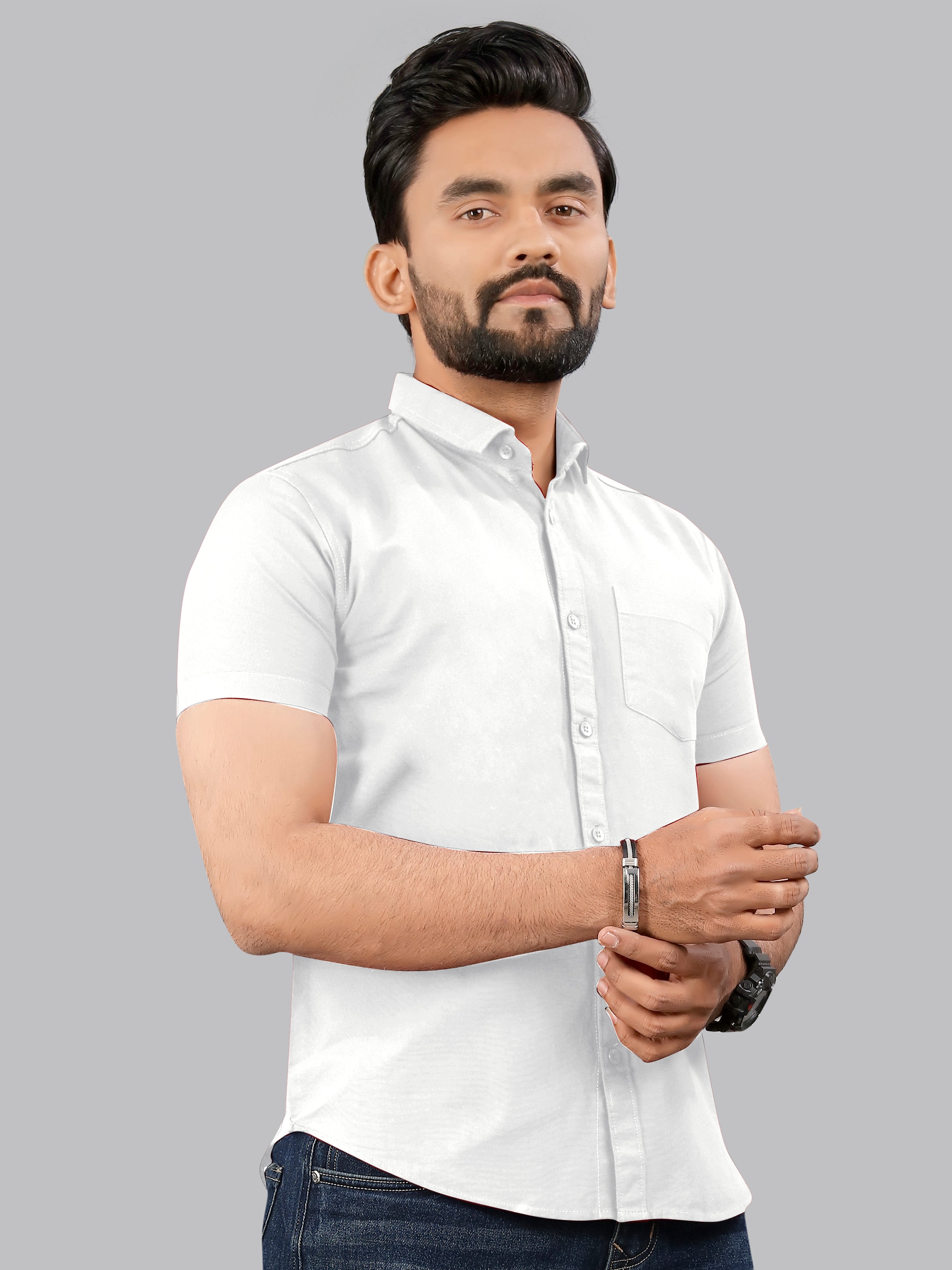 Mens Half Sleeve Cotton Casual Shirt Mens Half Sleeve Cotton Casual Shirt