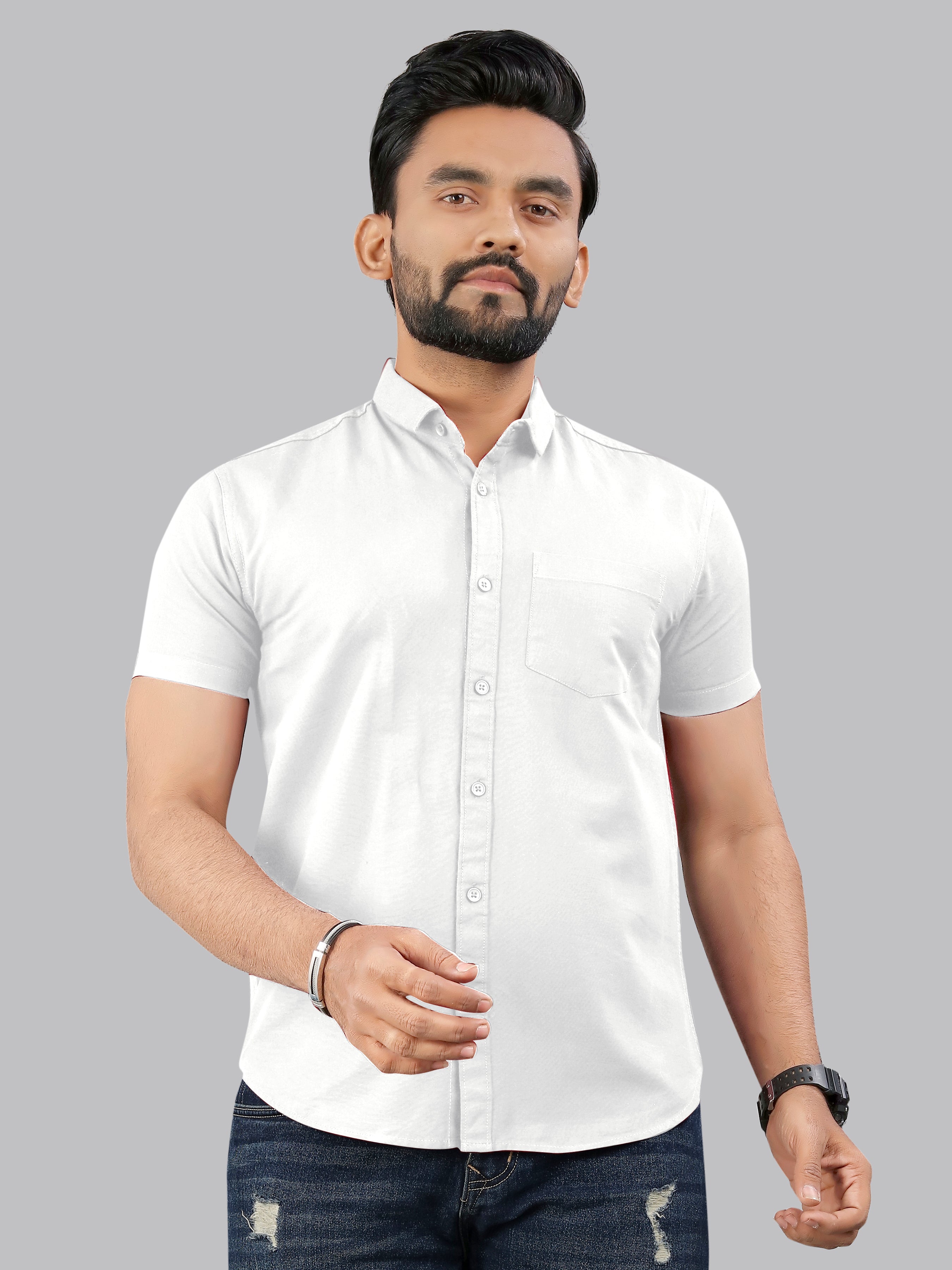 Mens Half Sleeve Cotton Casual Shirt Mens Half Sleeve Cotton Casual Shirt