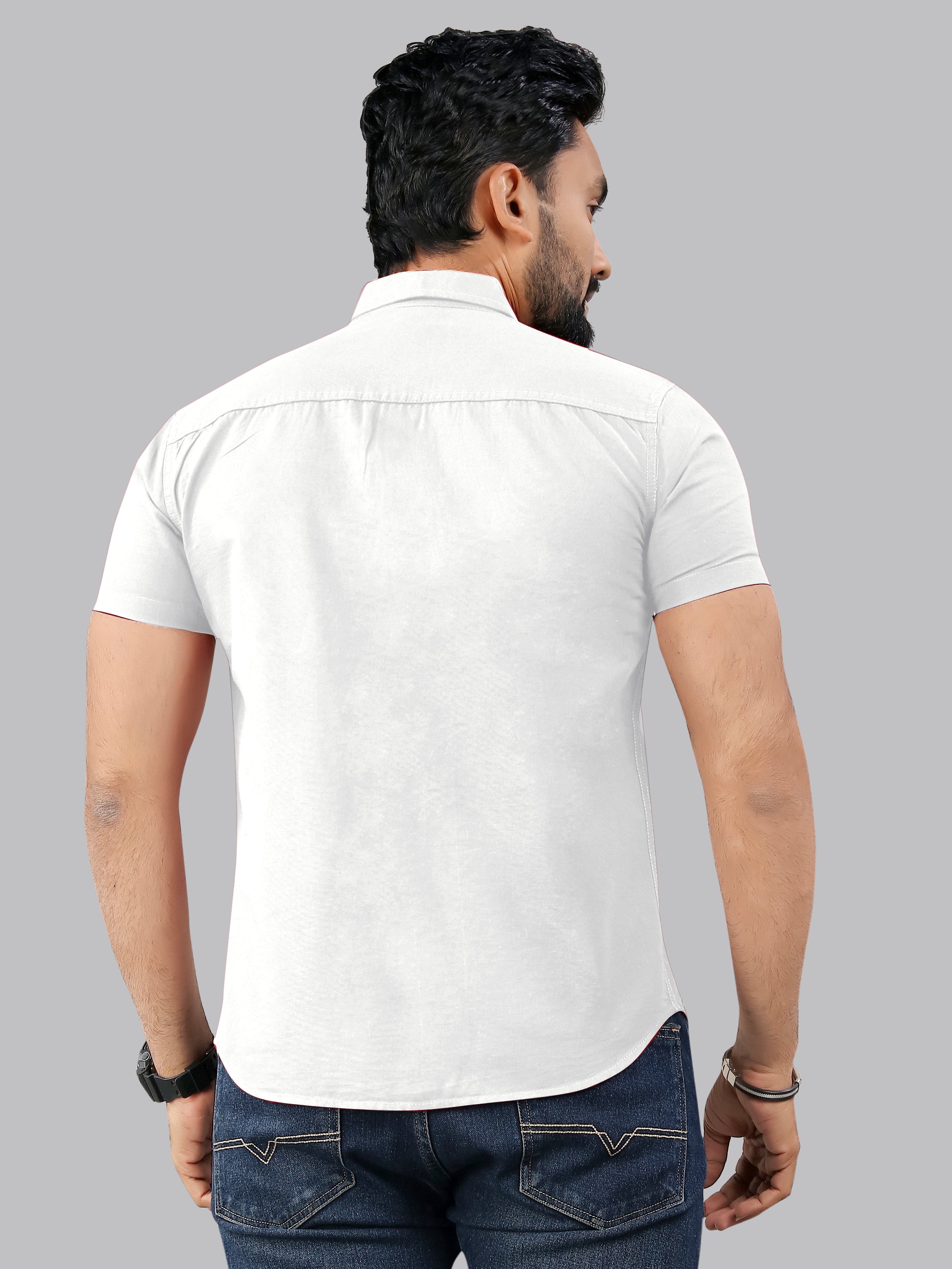 Mens Half Sleeve Cotton Casual Shirt Mens Half Sleeve Cotton Casual Shirt