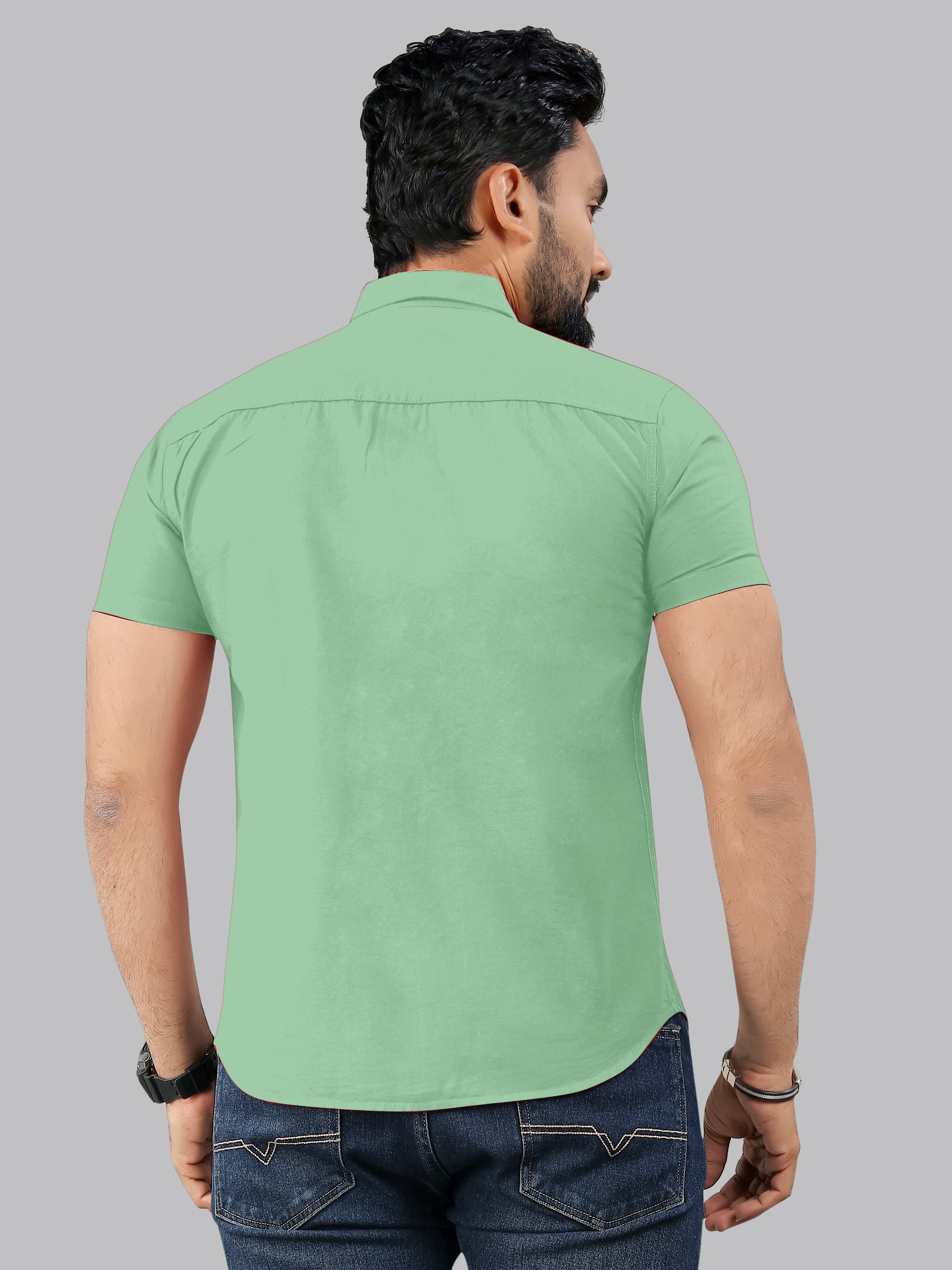 Mens Half Sleeve Cotton Casual Shirt Mens Half Sleeve Cotton Casual Shirt
