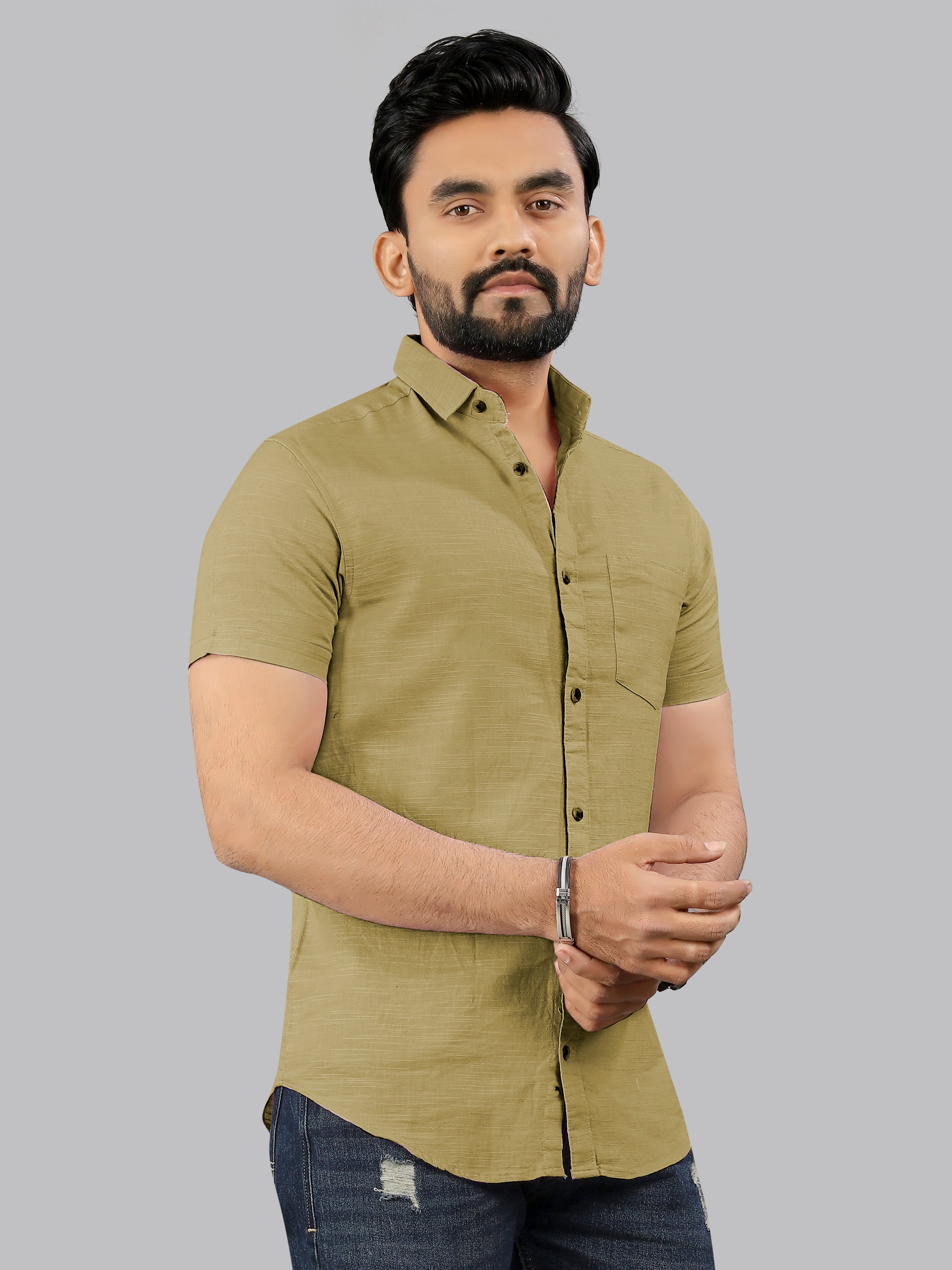 Mens Half Sleeve Cotton Casual Shirt Mens Half Sleeve Cotton Casual Shirt