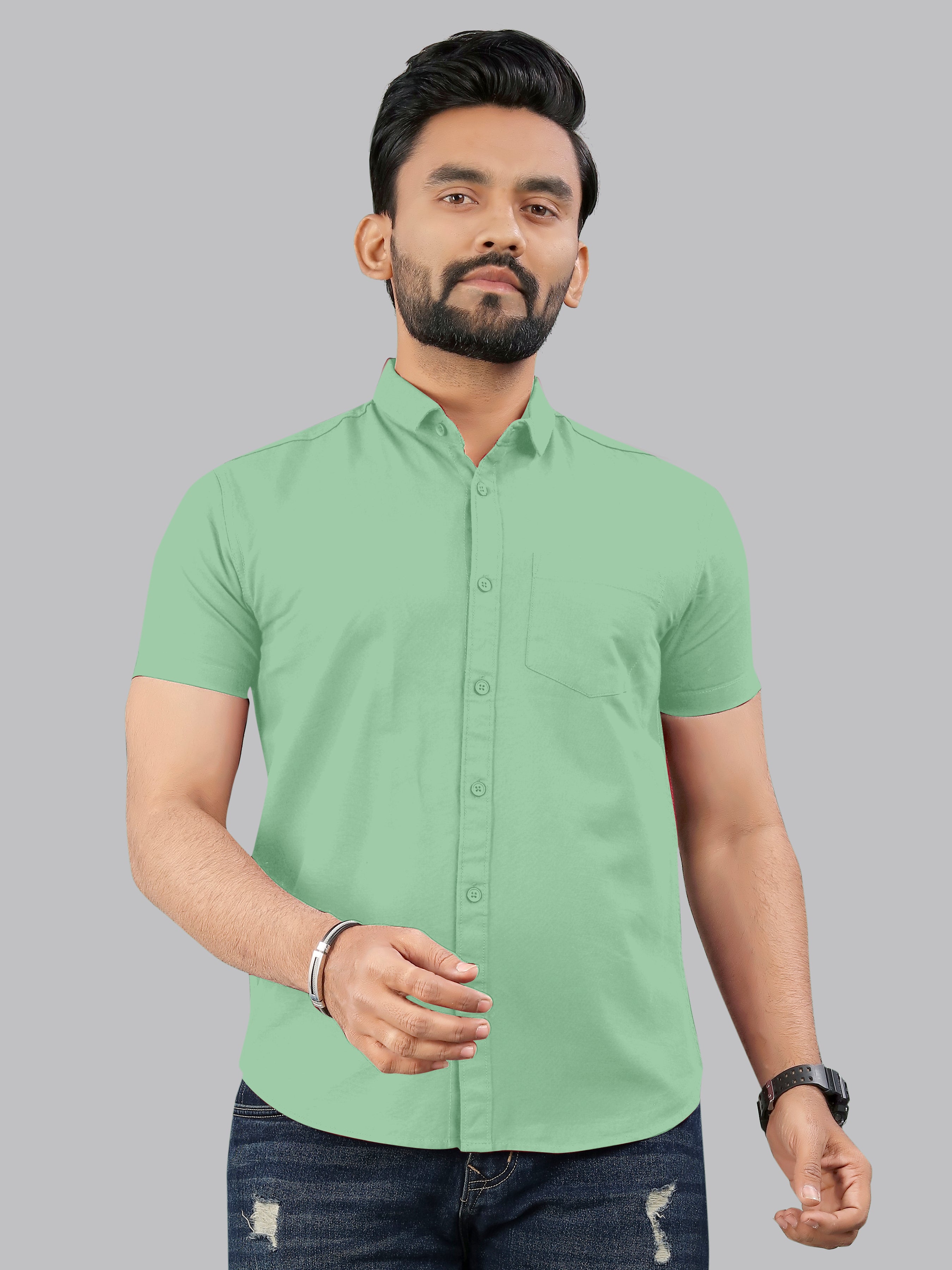 Mens Half Sleeve Cotton Casual Shirt Mens Half Sleeve Cotton Casual Shirt