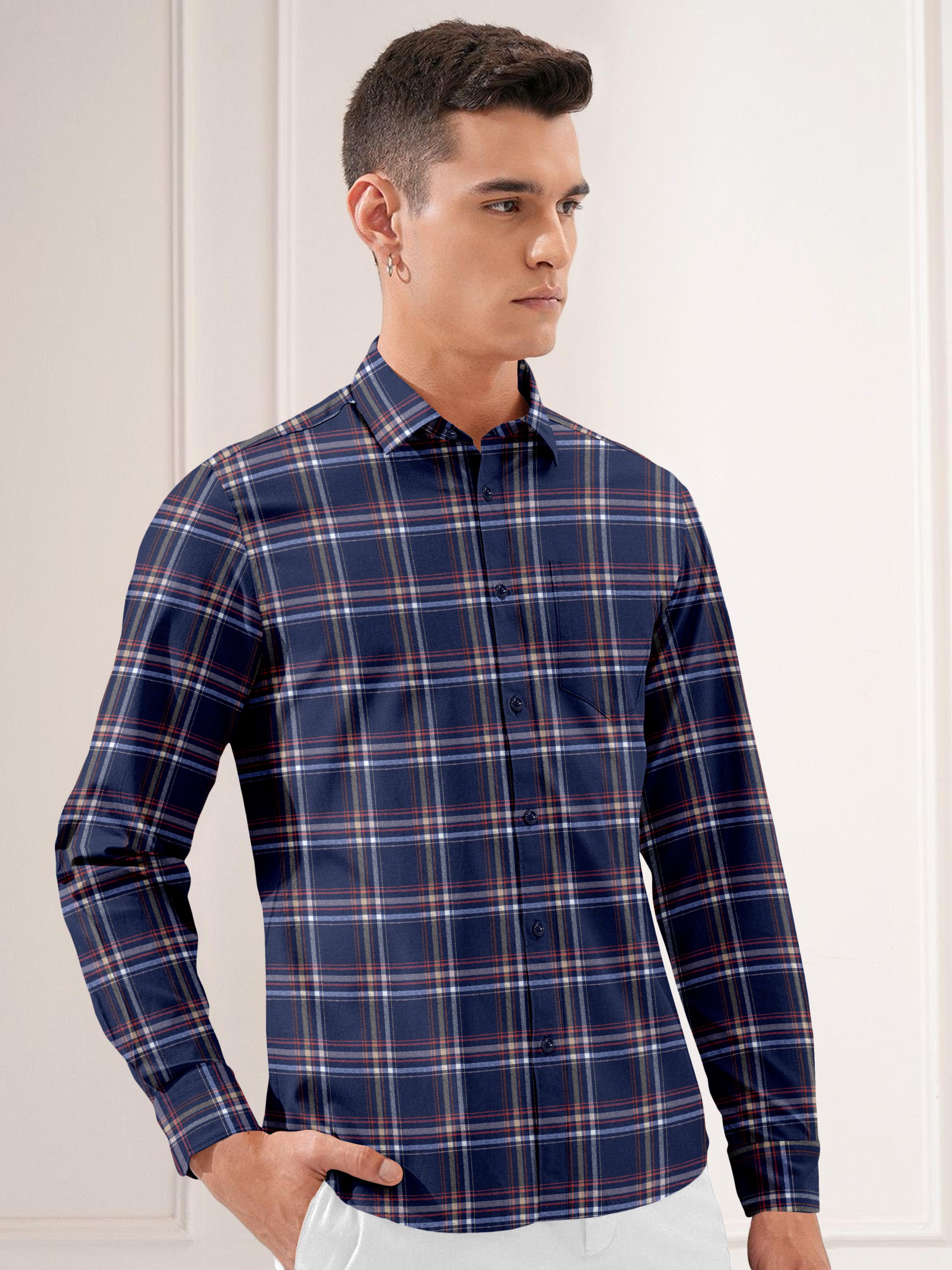 Mens Checkered Casual Shirt Mens Checkered Casual Shirt