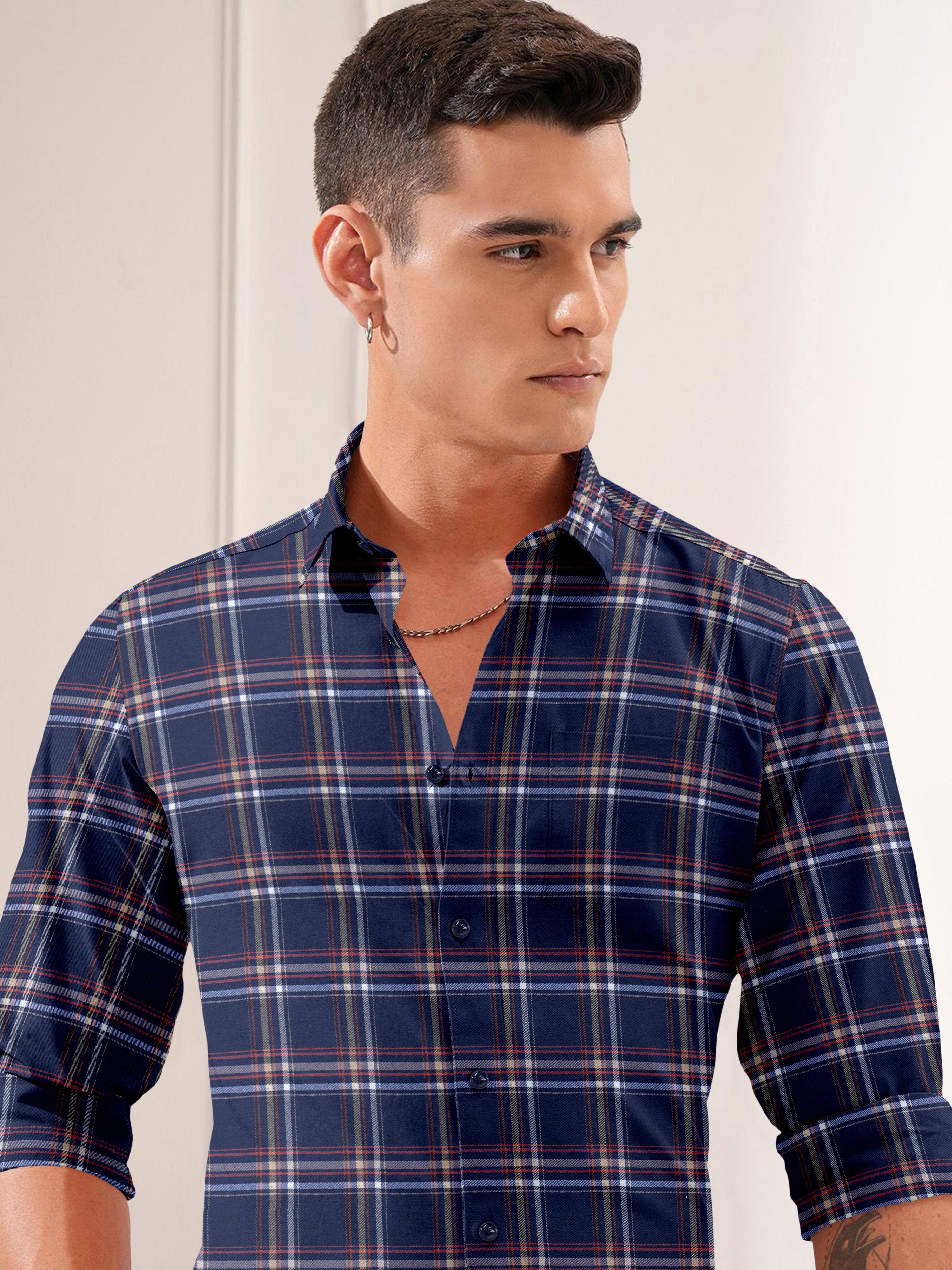Mens Checkered Casual Shirt Mens Checkered Casual Shirt