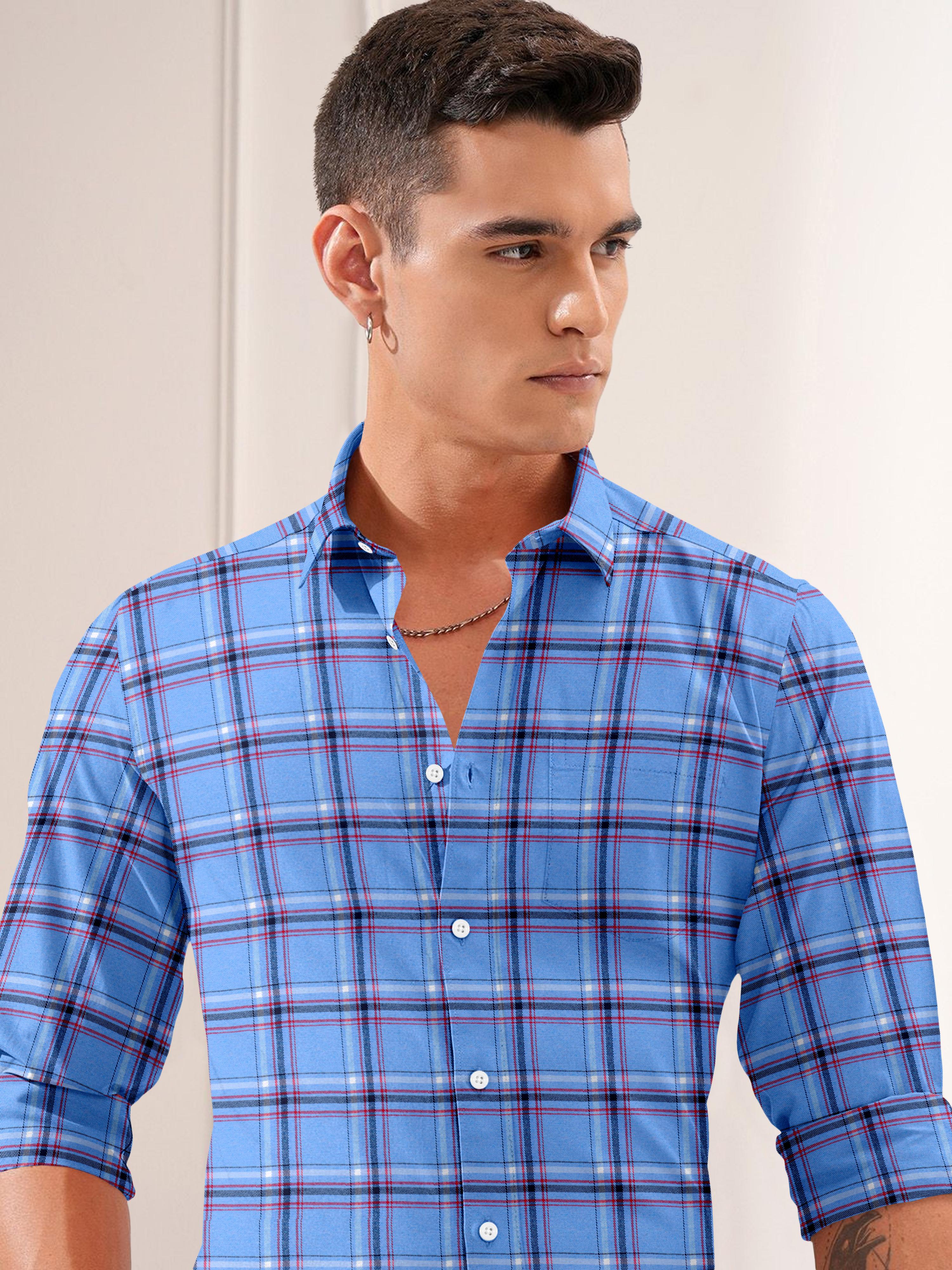 Mens Checkered Casual Shirt Mens Checkered Casual Shirt