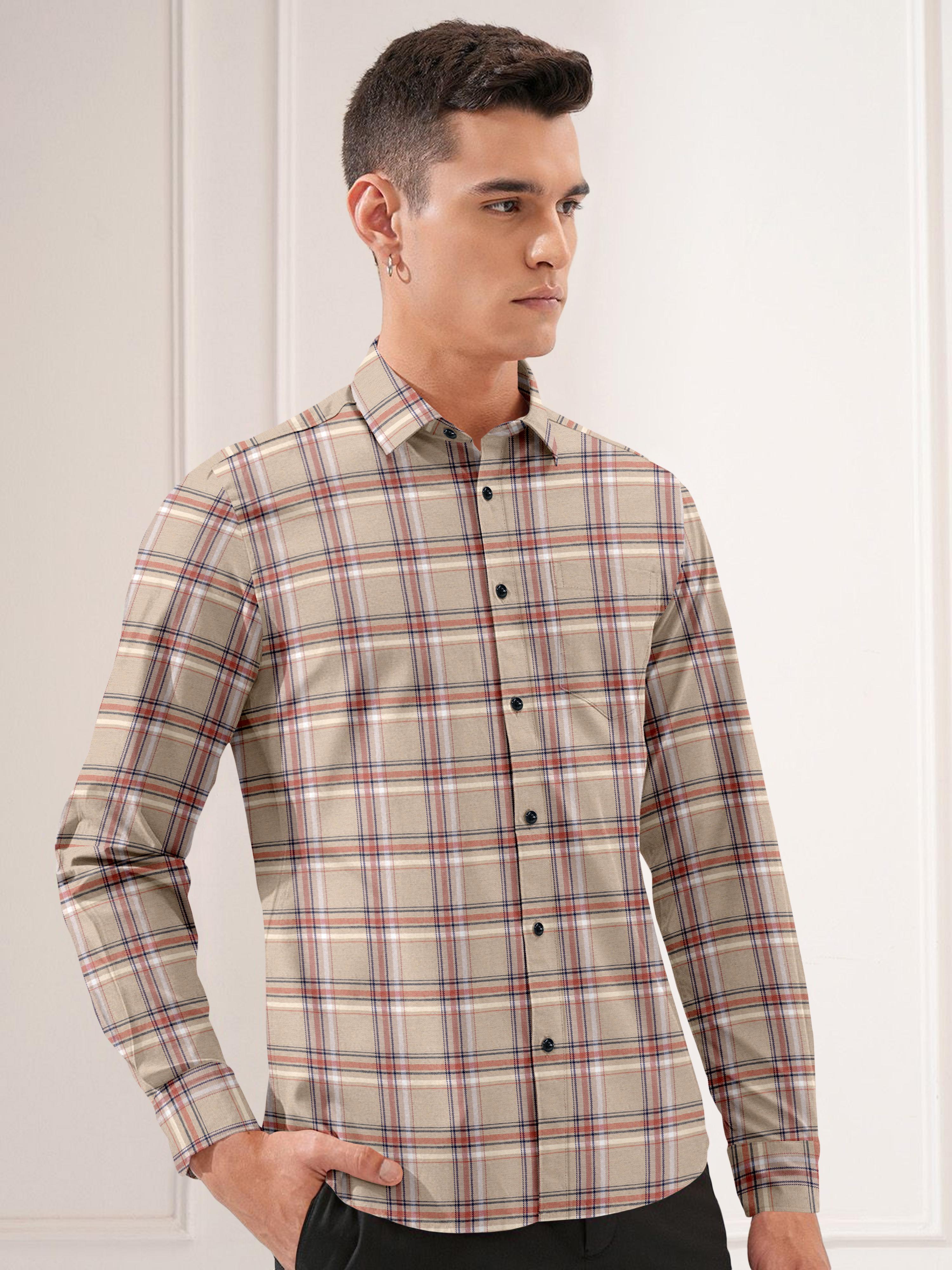 Mens Checkered Casual Shirt Mens Checkered Casual Shirt