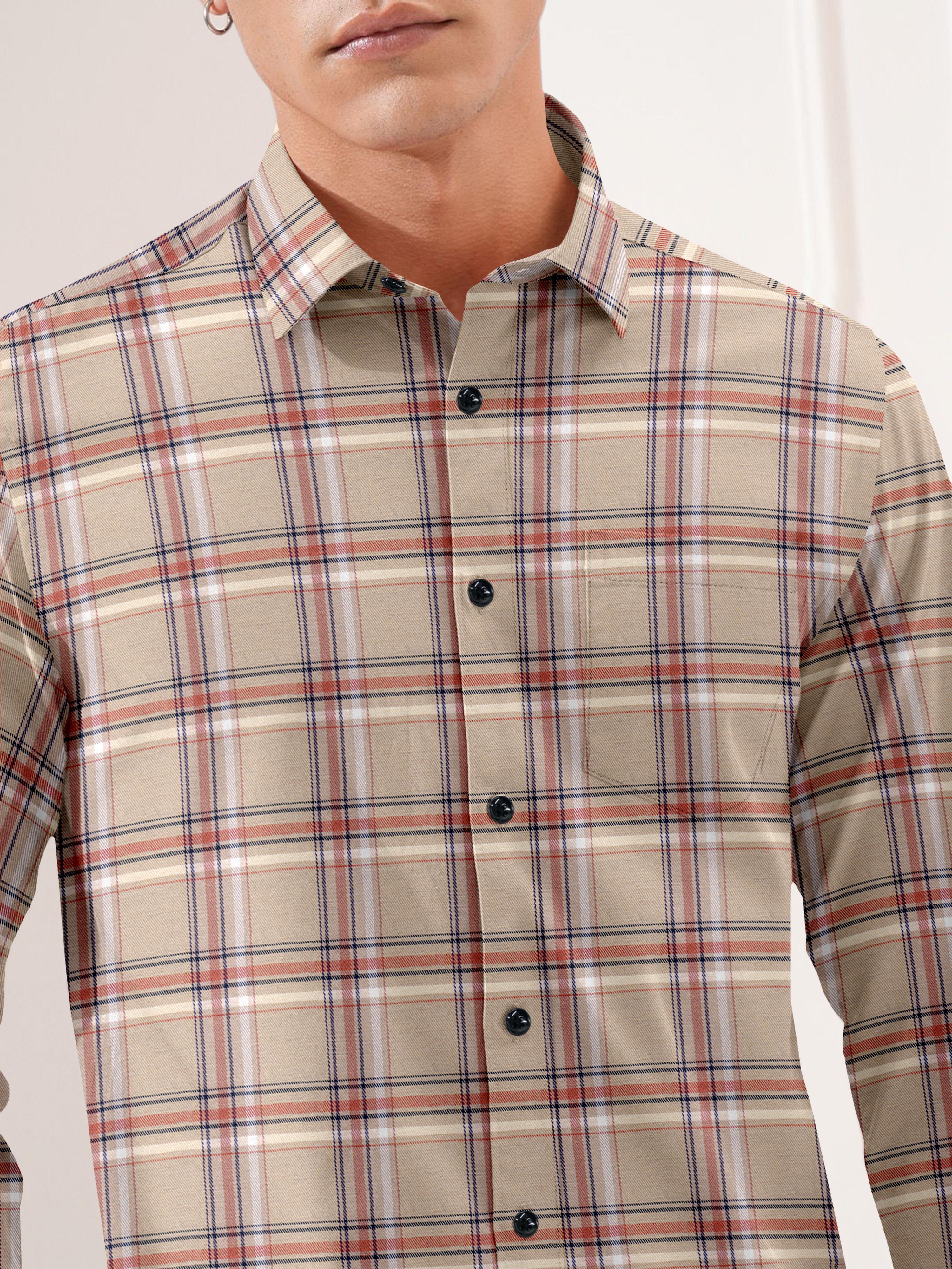 Mens Checkered Casual Shirt Mens Checkered Casual Shirt