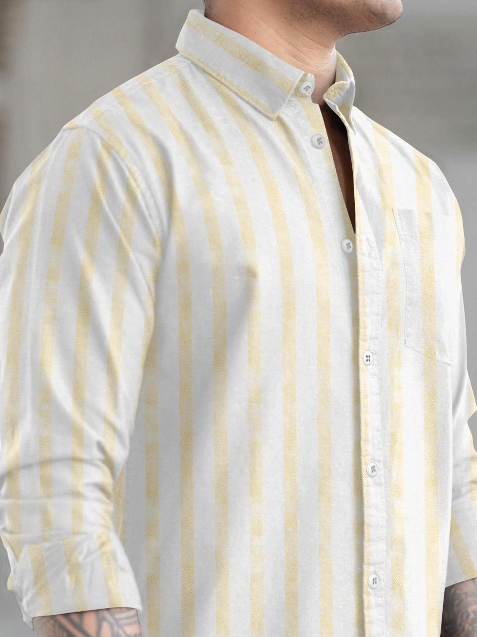 Mens vertical striped regular fit casual shirt Mens vertical striped regular fit casual shirt
