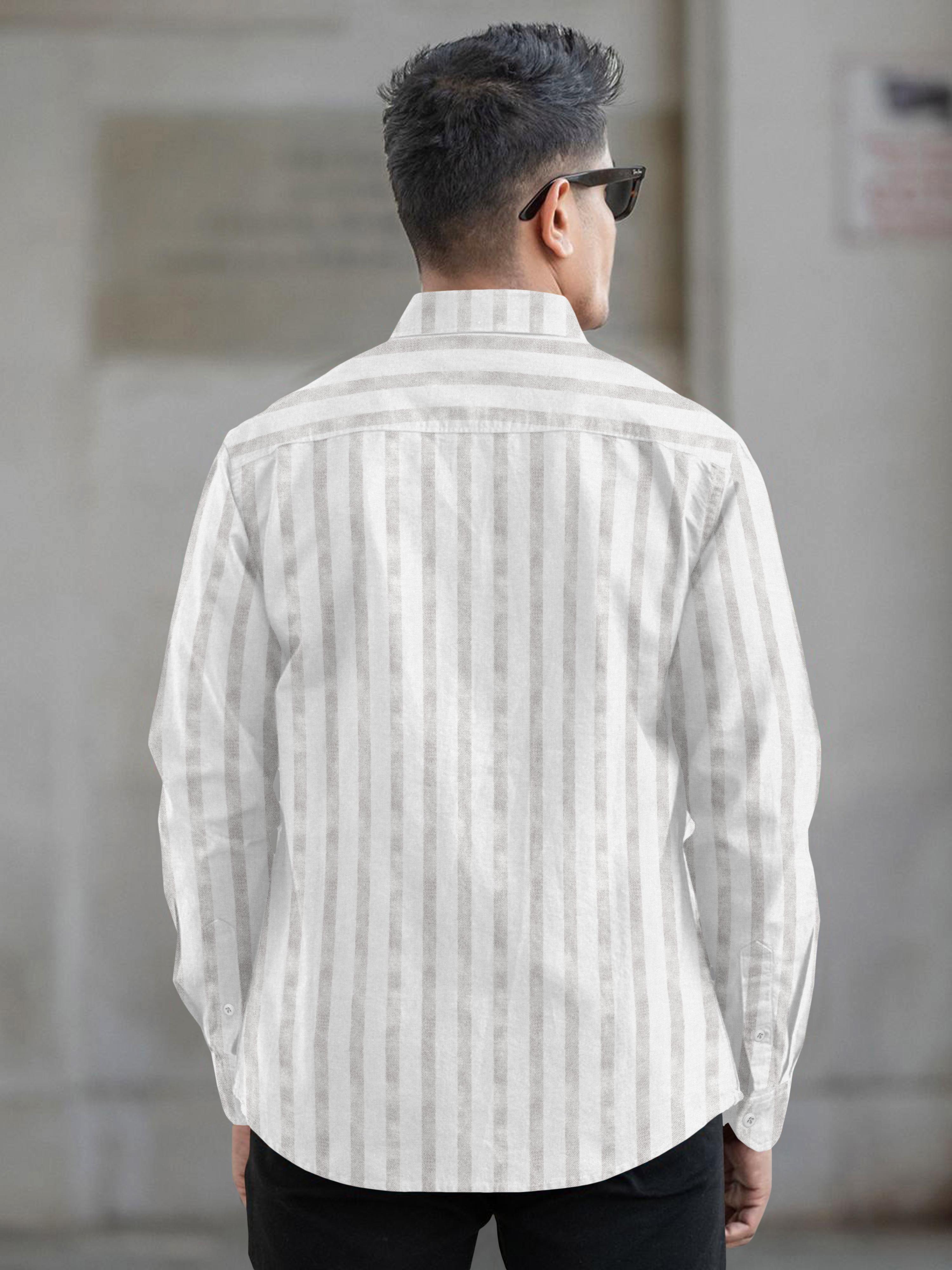 Mens vertical striped regular fit casual shirt Mens vertical striped regular fit casual shirt