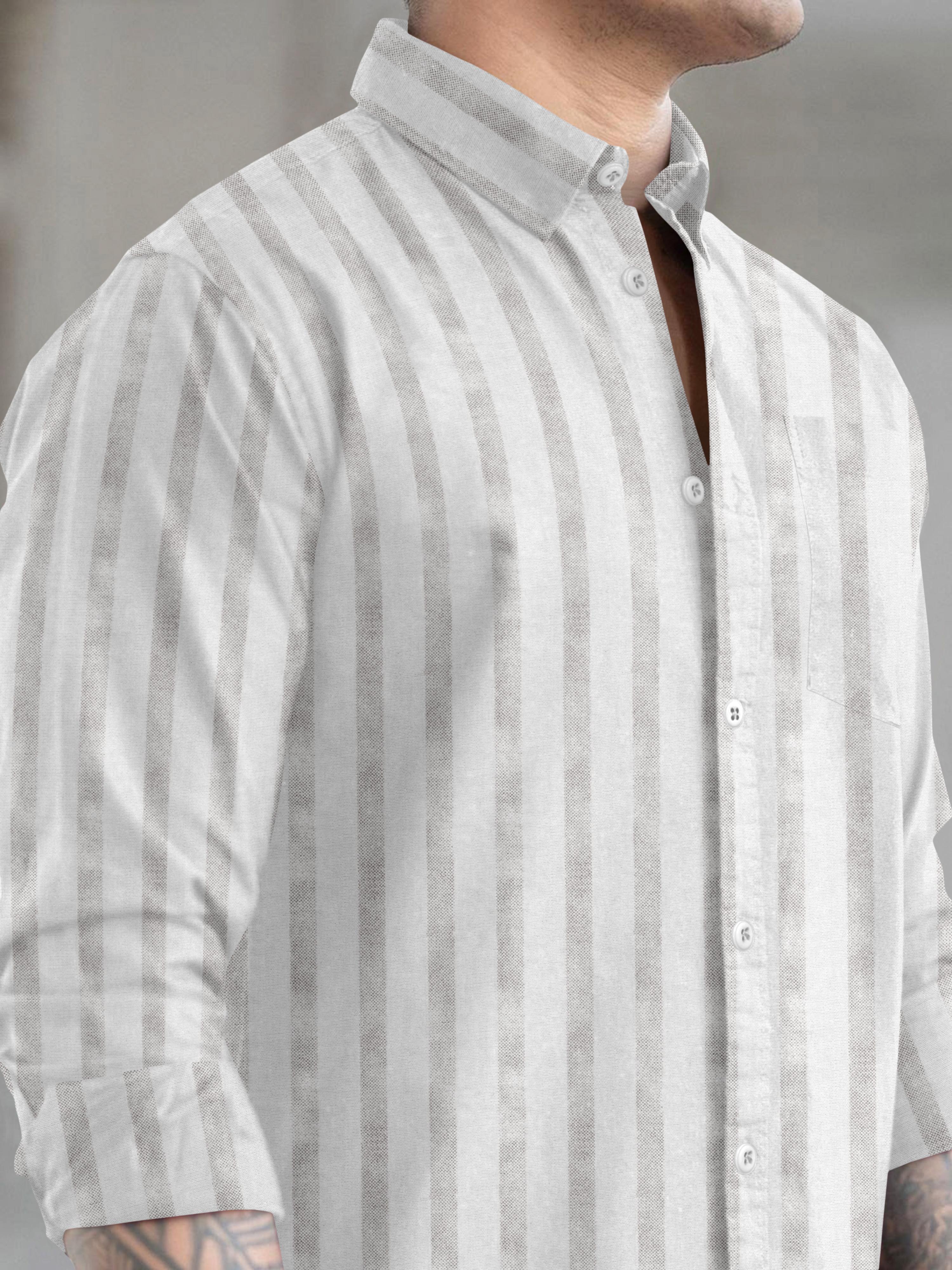 Mens vertical striped regular fit casual shirt Mens vertical striped regular fit casual shirt