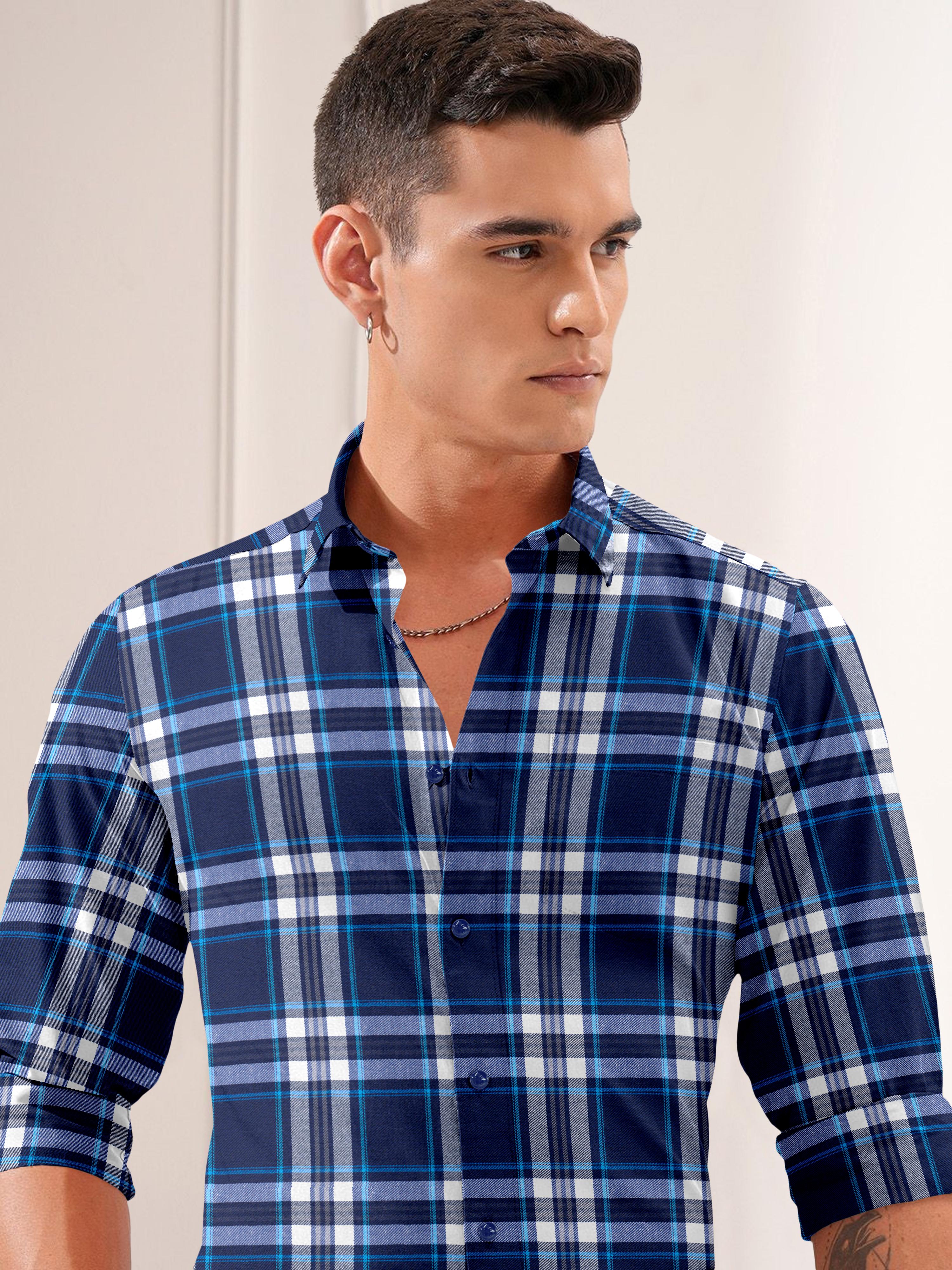 Mens Checkered Full Sleeve casual Shirt Mens Checkered Full Sleeve casual Shirt