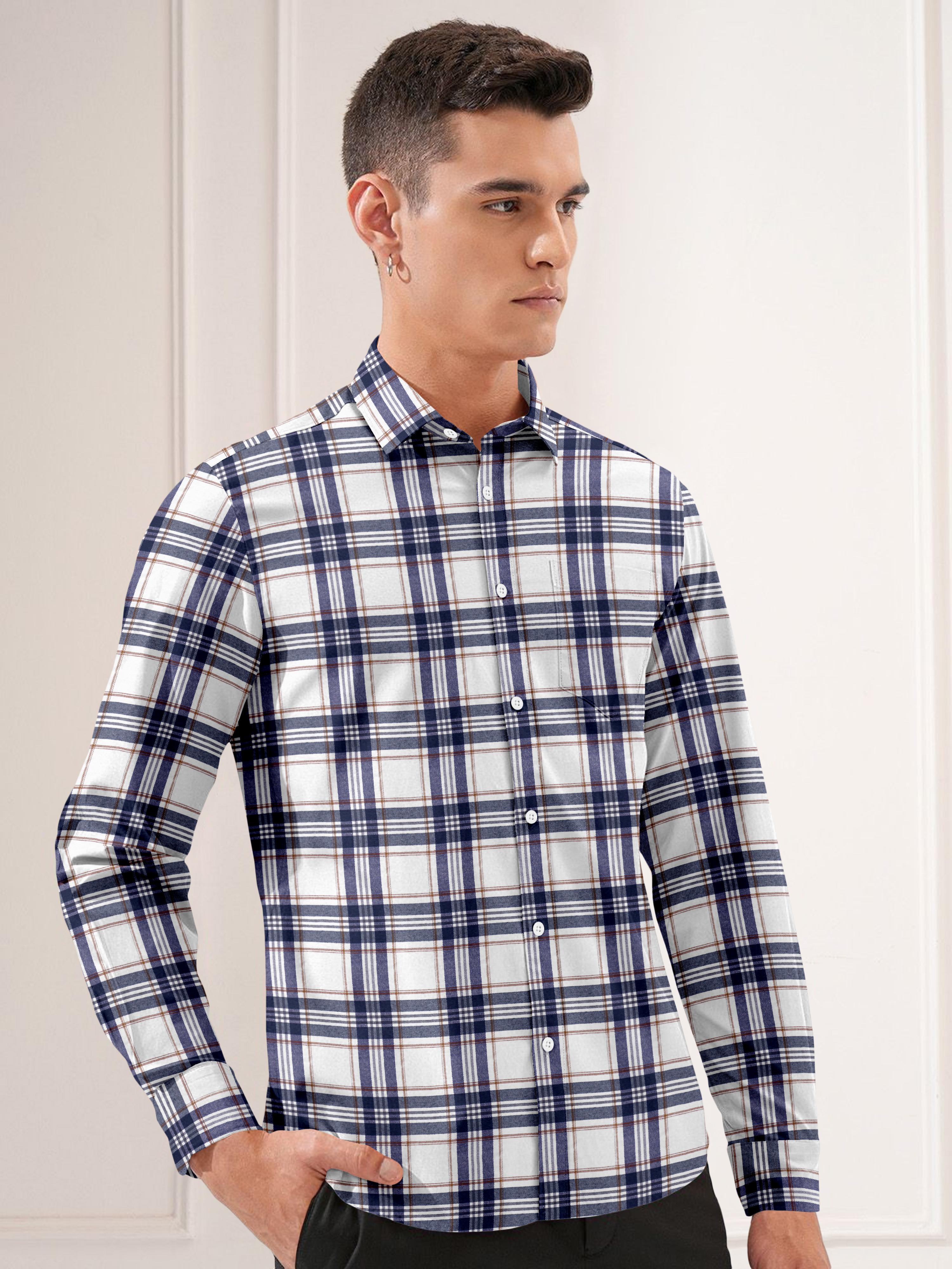 Mens Checkered Full Sleeve casual Shirt Mens Checkered Full Sleeve casual Shirt
