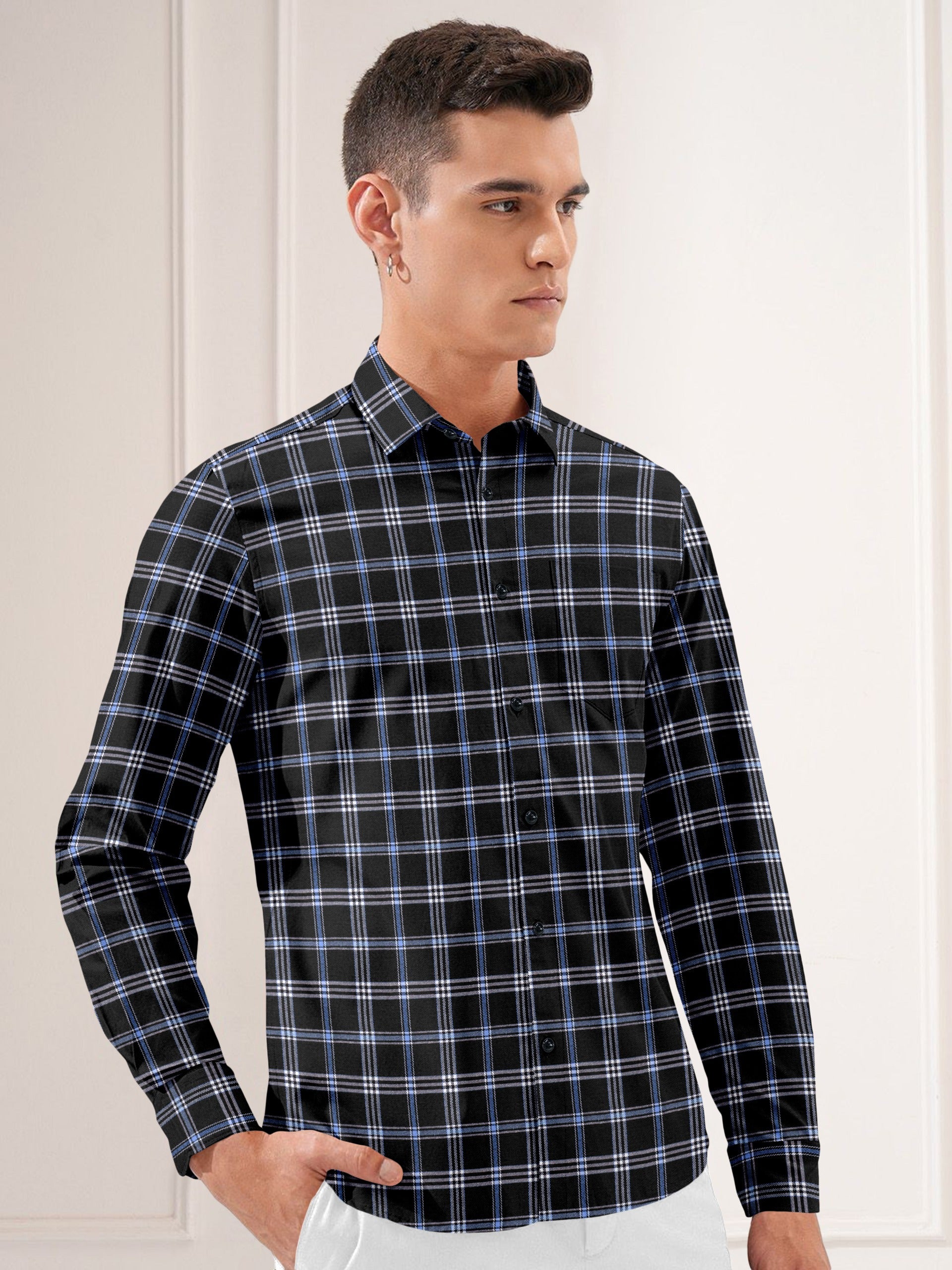 Mens Full Sleeve Checkered Casual Shirt Mens Full Sleeve Checkered Casual Shirt