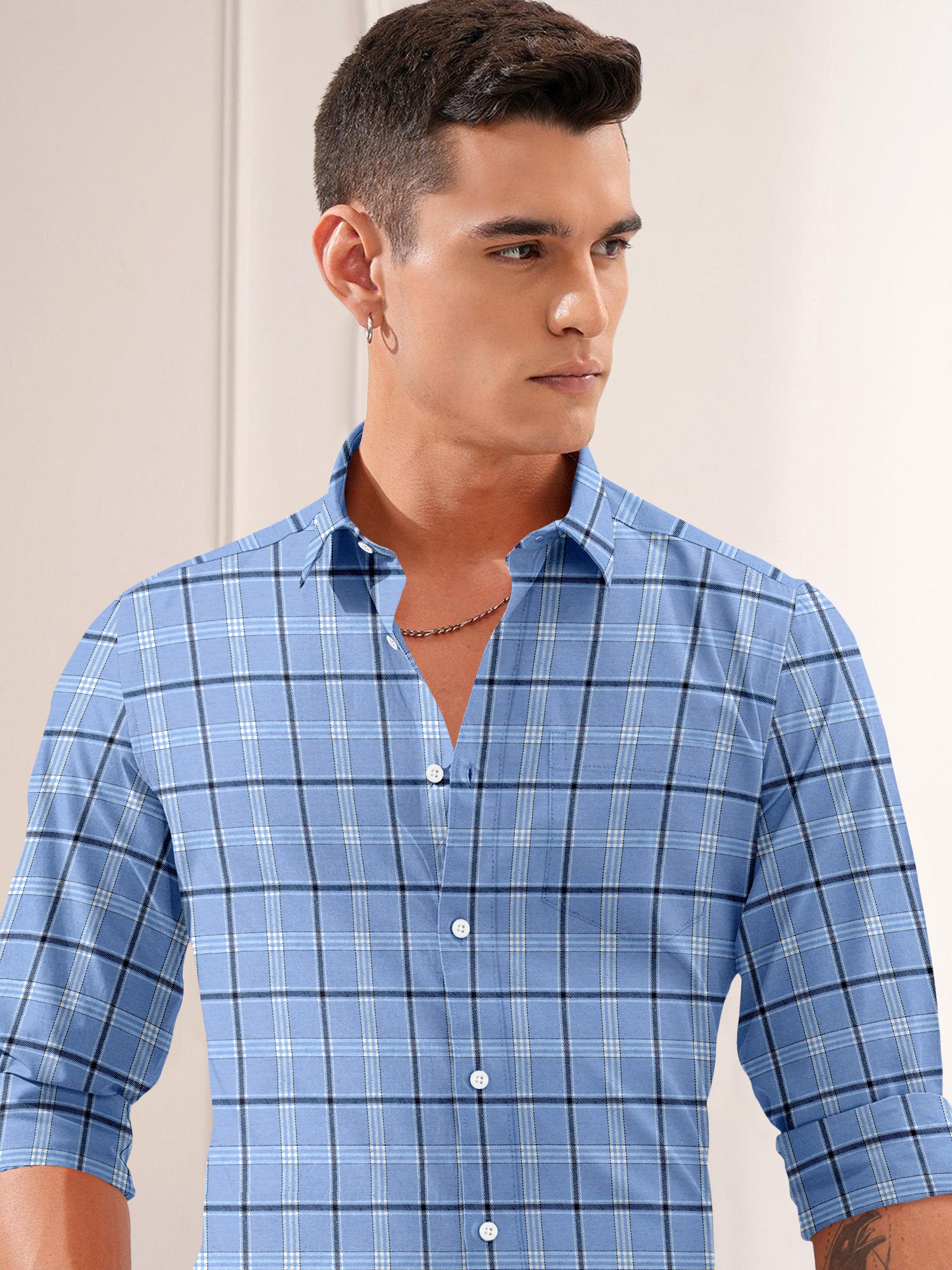 Mens Full Sleeve Checkered Casual Shirt Mens Full Sleeve Checkered Casual Shirt