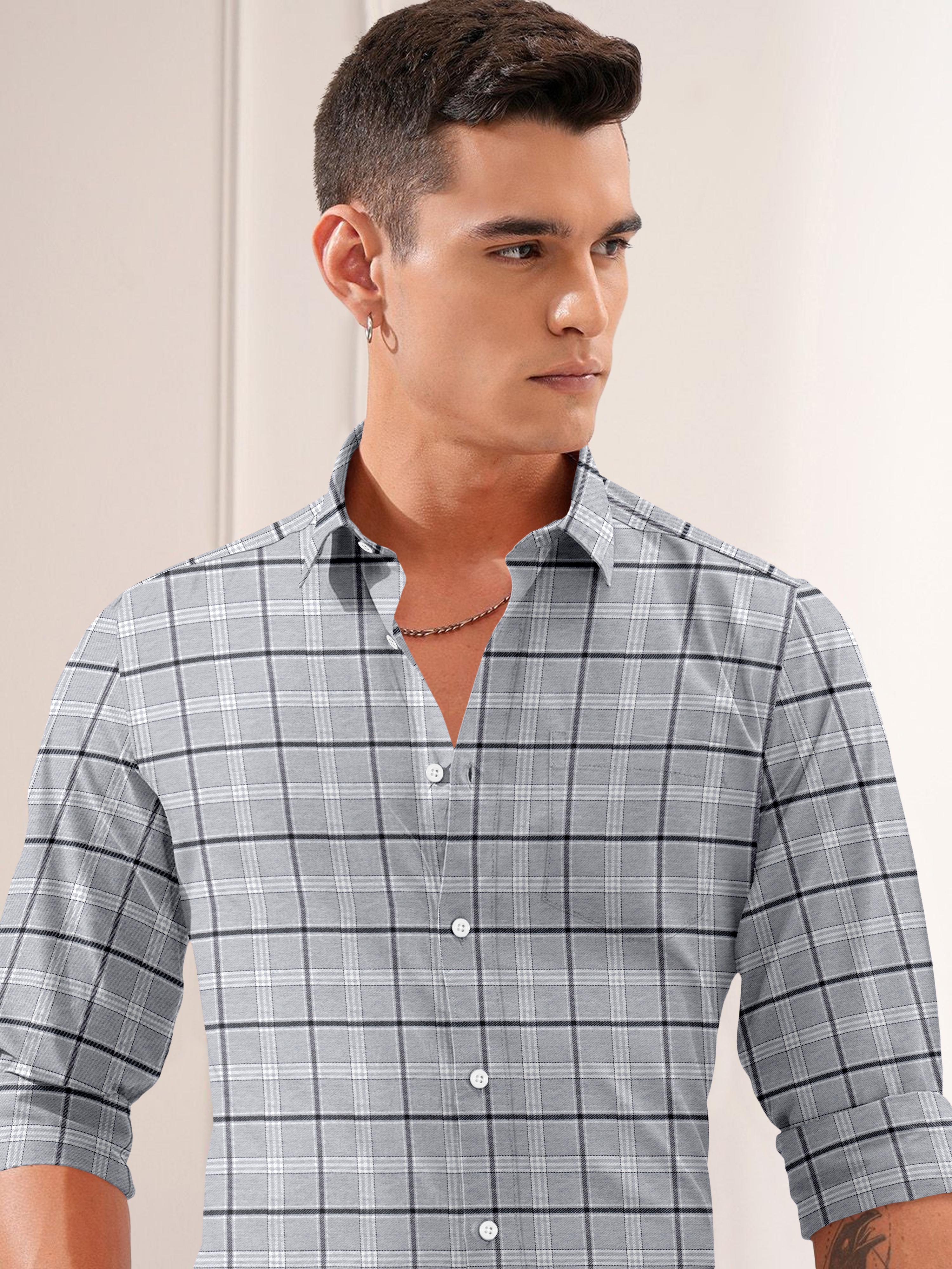 Mens Full Sleeve Checkered Casual Shirt Mens Full Sleeve Checkered Casual Shirt
