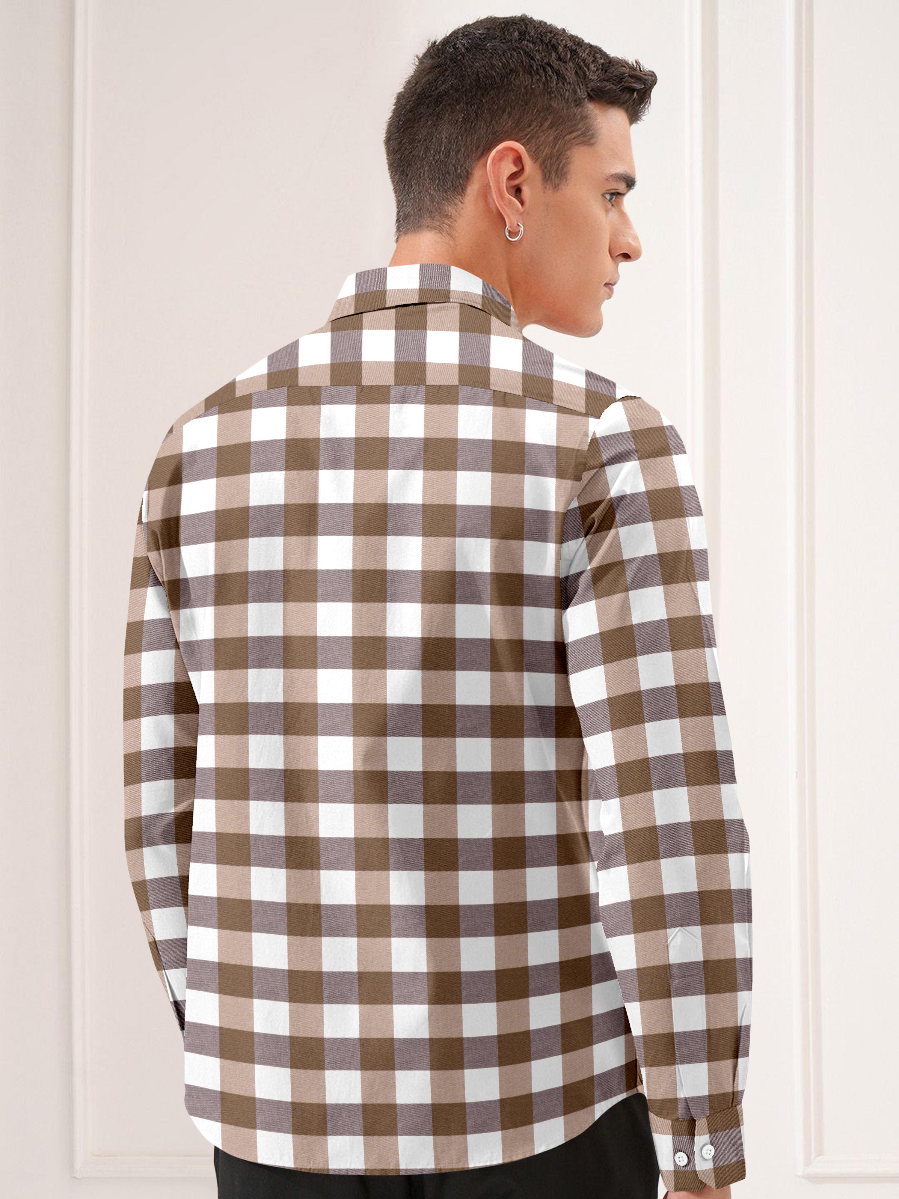Mens Vintage Checkered Casual Shirt Mens Vintage Checkered Casual Shirt
