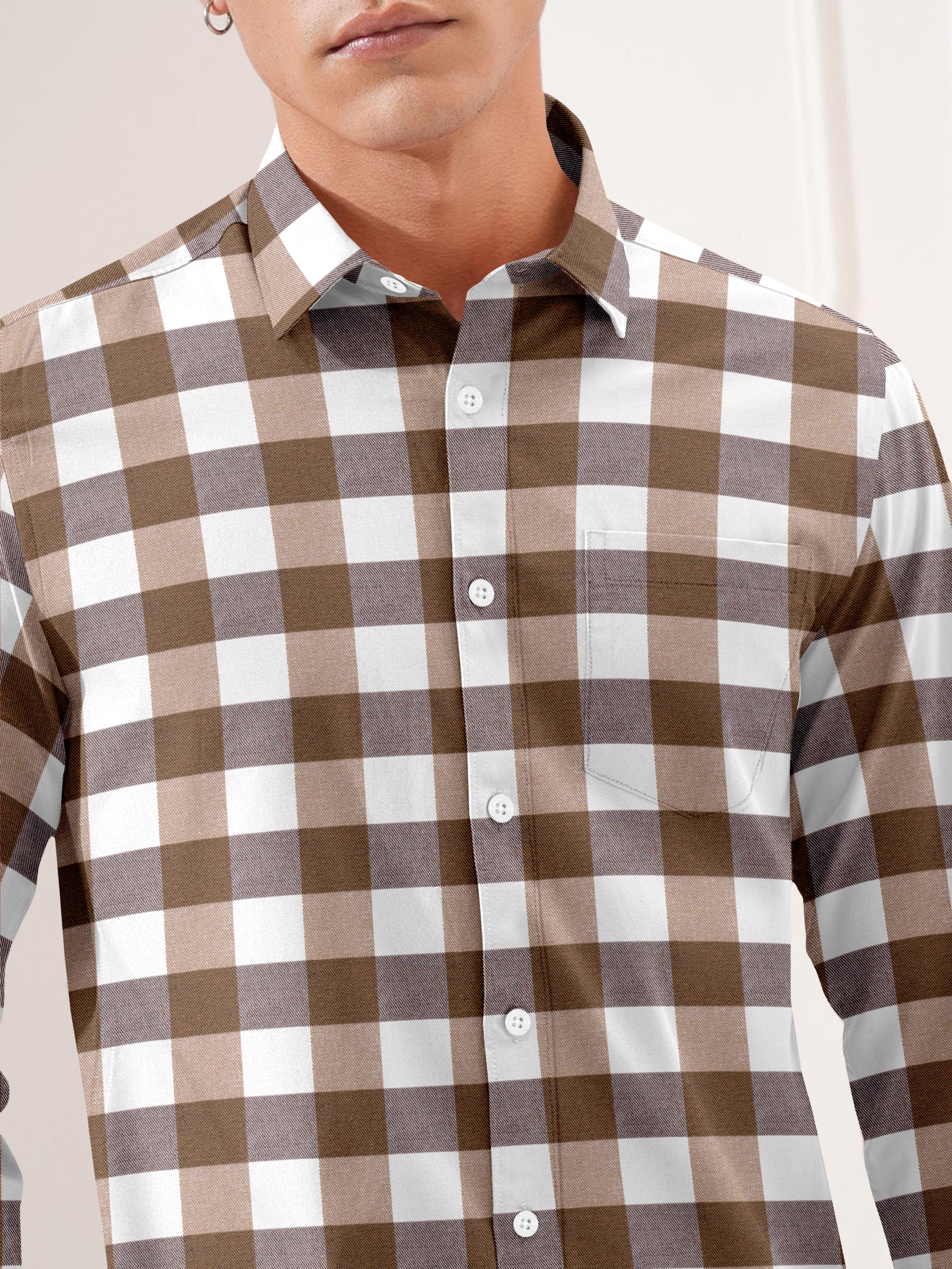 Mens Vintage Checkered Casual Shirt Mens Vintage Checkered Casual Shirt