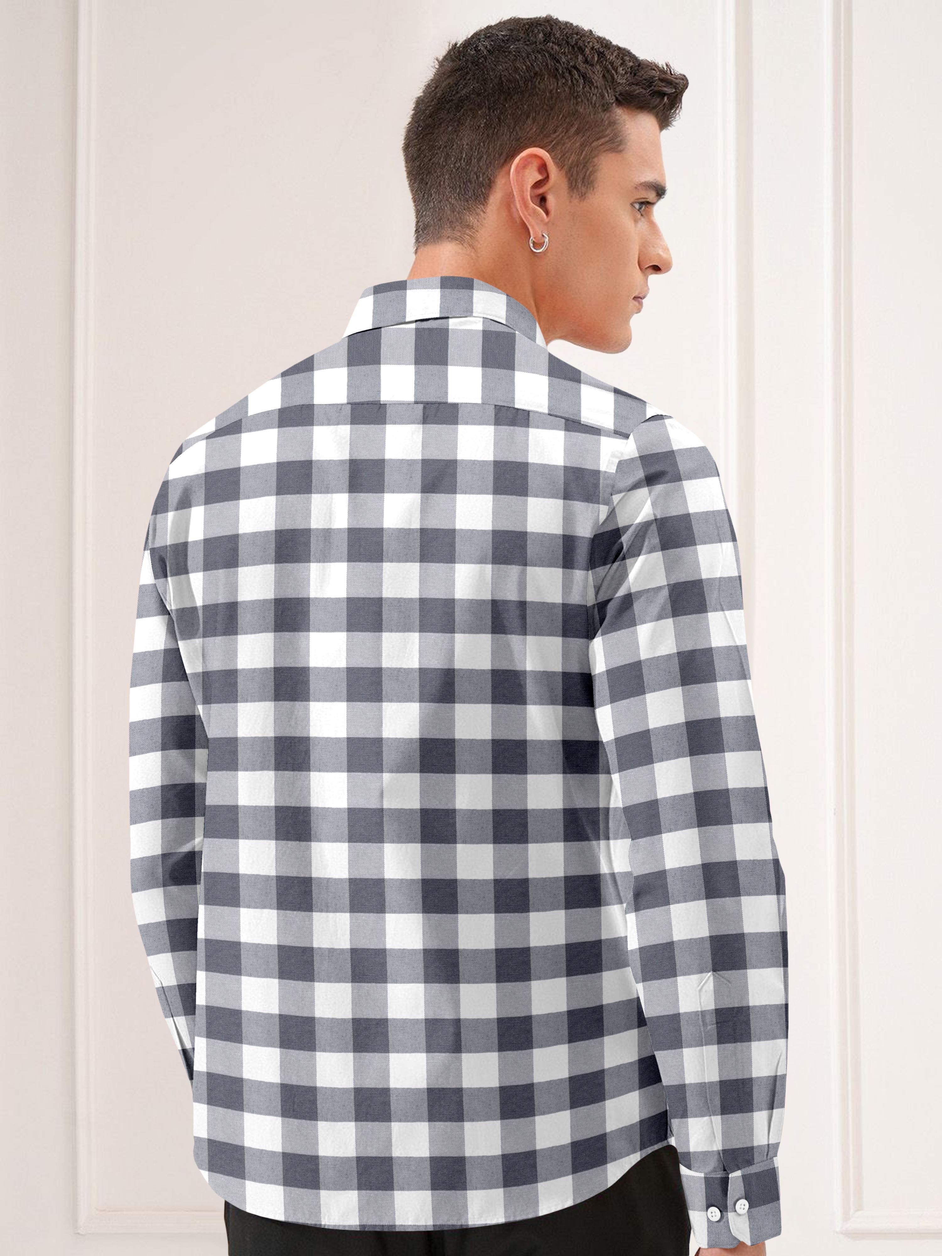 Mens Vintage Checkered Casual Shirt Mens Vintage Checkered Casual Shirt