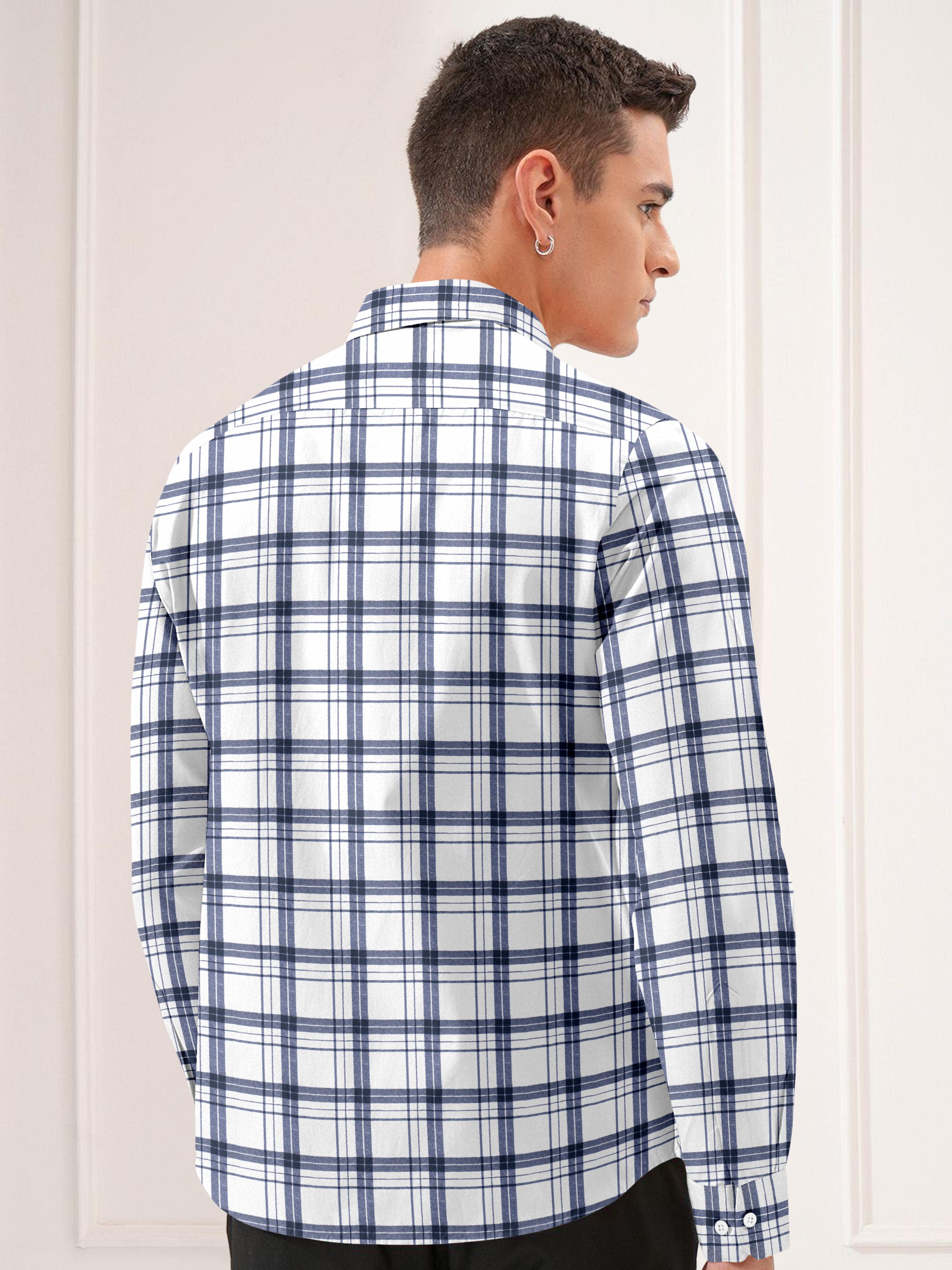 Mens Graph Checkered Casual Shirt Mens Graph Checkered Casual Shirt