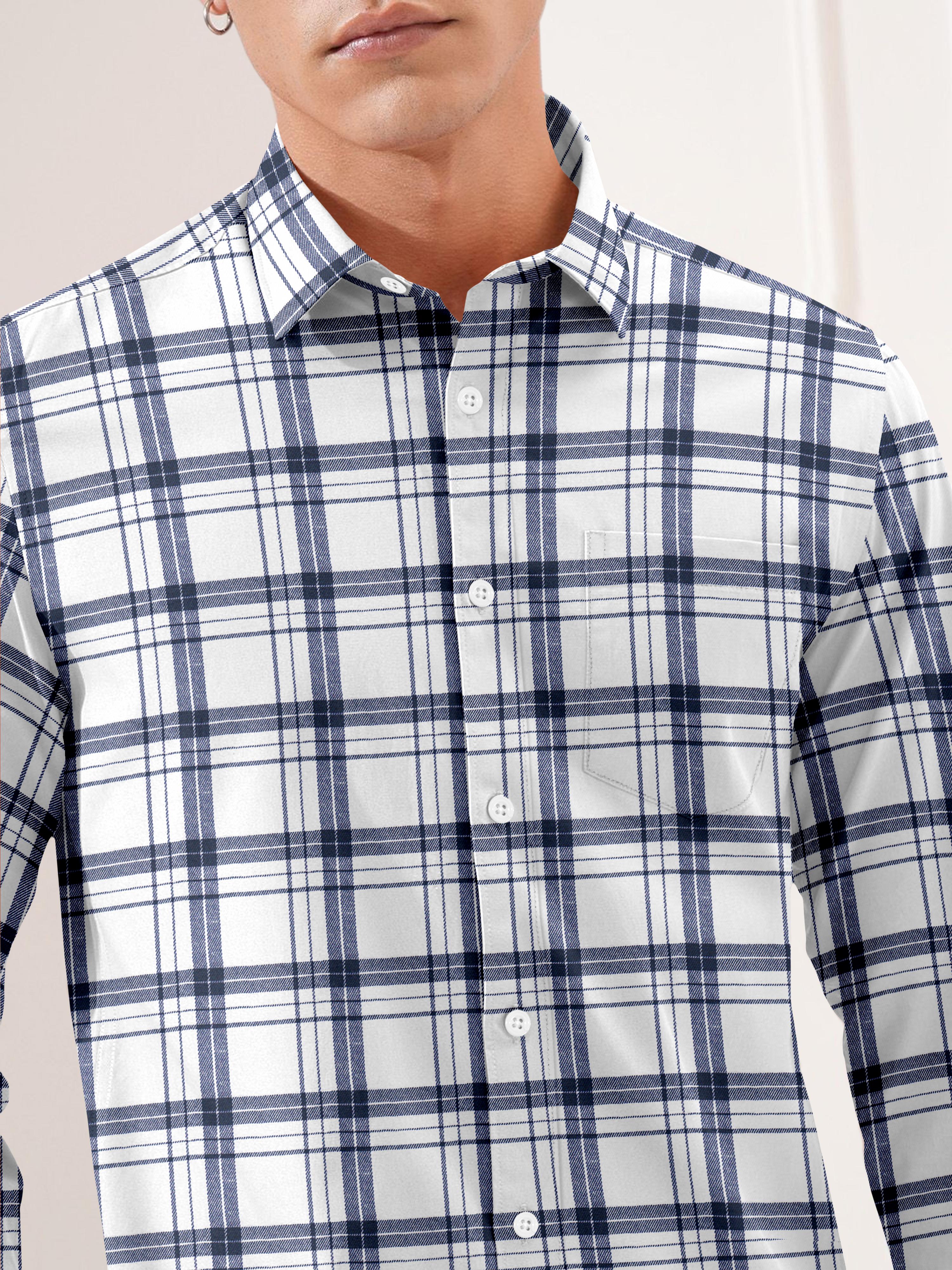 Mens Graph Checkered Casual Shirt Mens Graph Checkered Casual Shirt