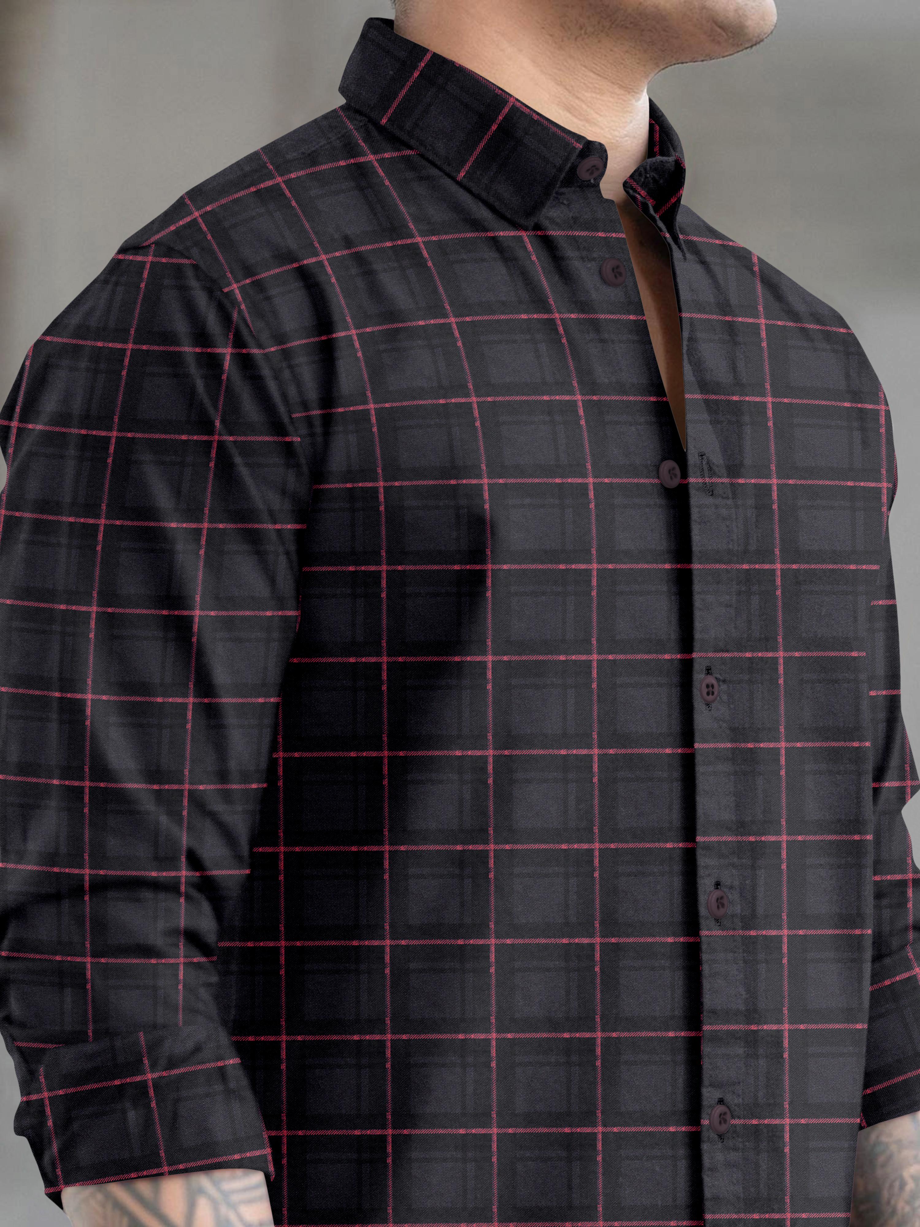 Mens Block Printed Full Sleeve Casual Shirt Mens Block Printed Full Sleeve Casual Shirt