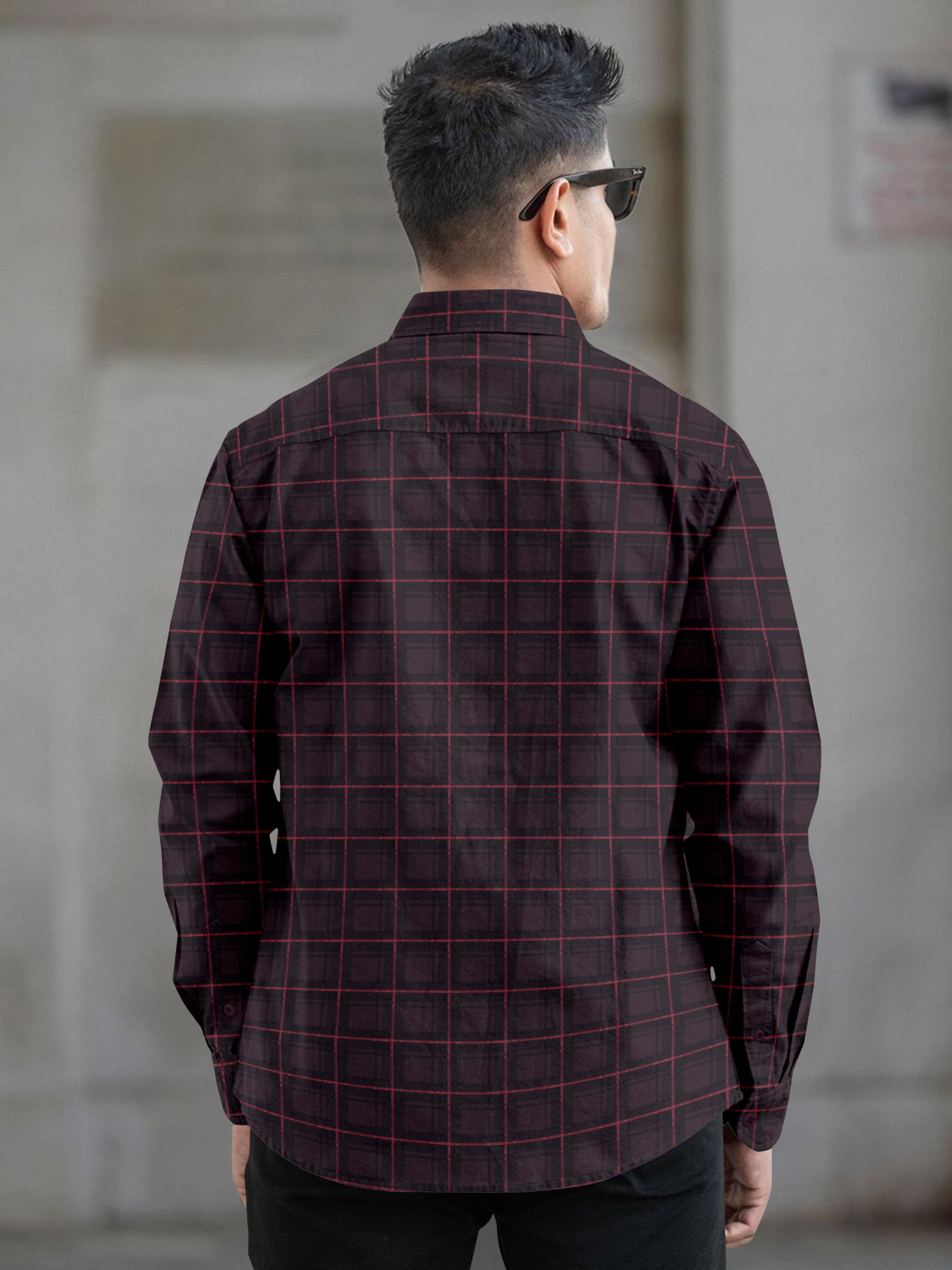Mens Block Printed Full Sleeve Casual Shirt Mens Block Printed Full Sleeve Casual Shirt