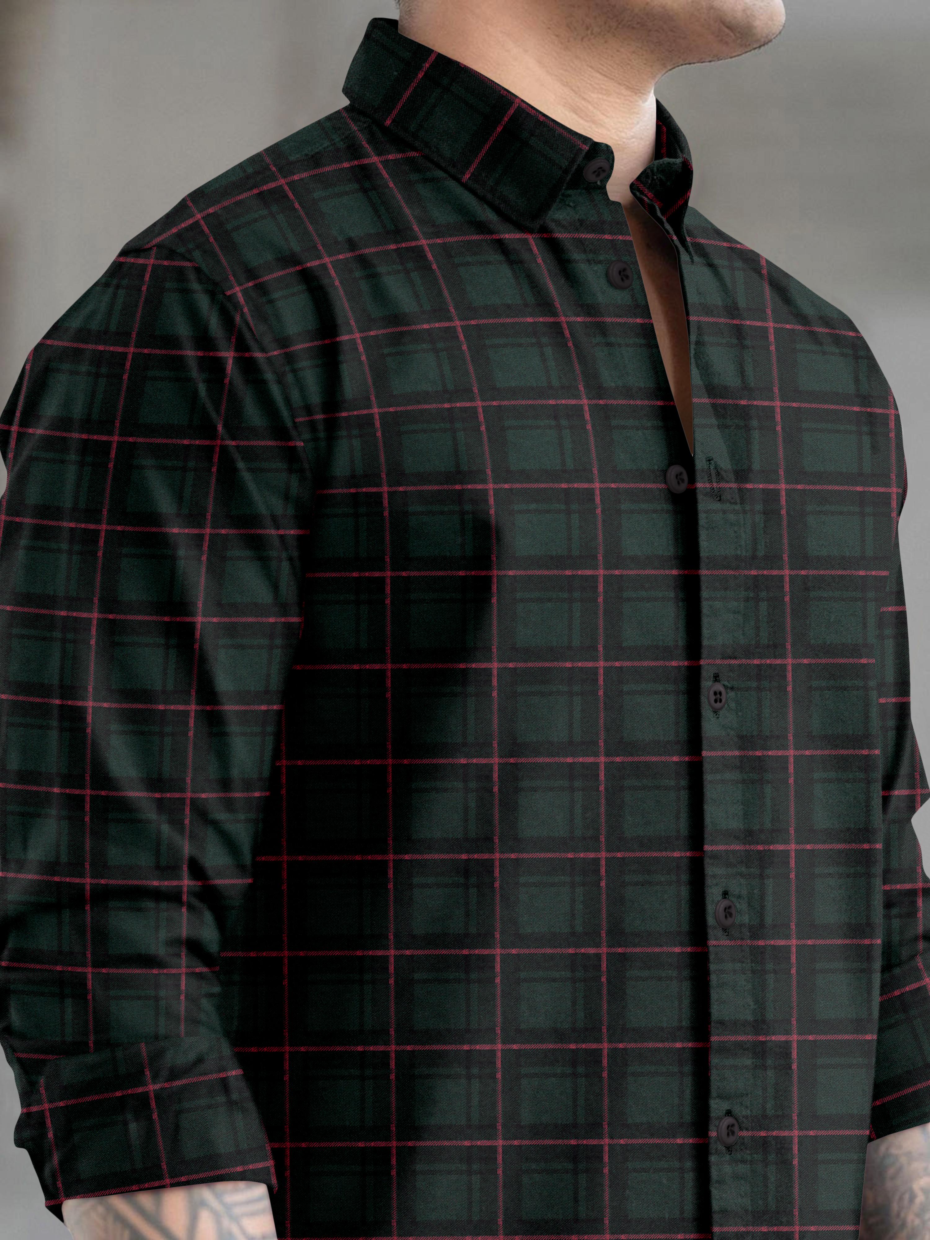 Mens Block Printed Full Sleeve Casual Shirt Mens Block Printed Full Sleeve Casual Shirt