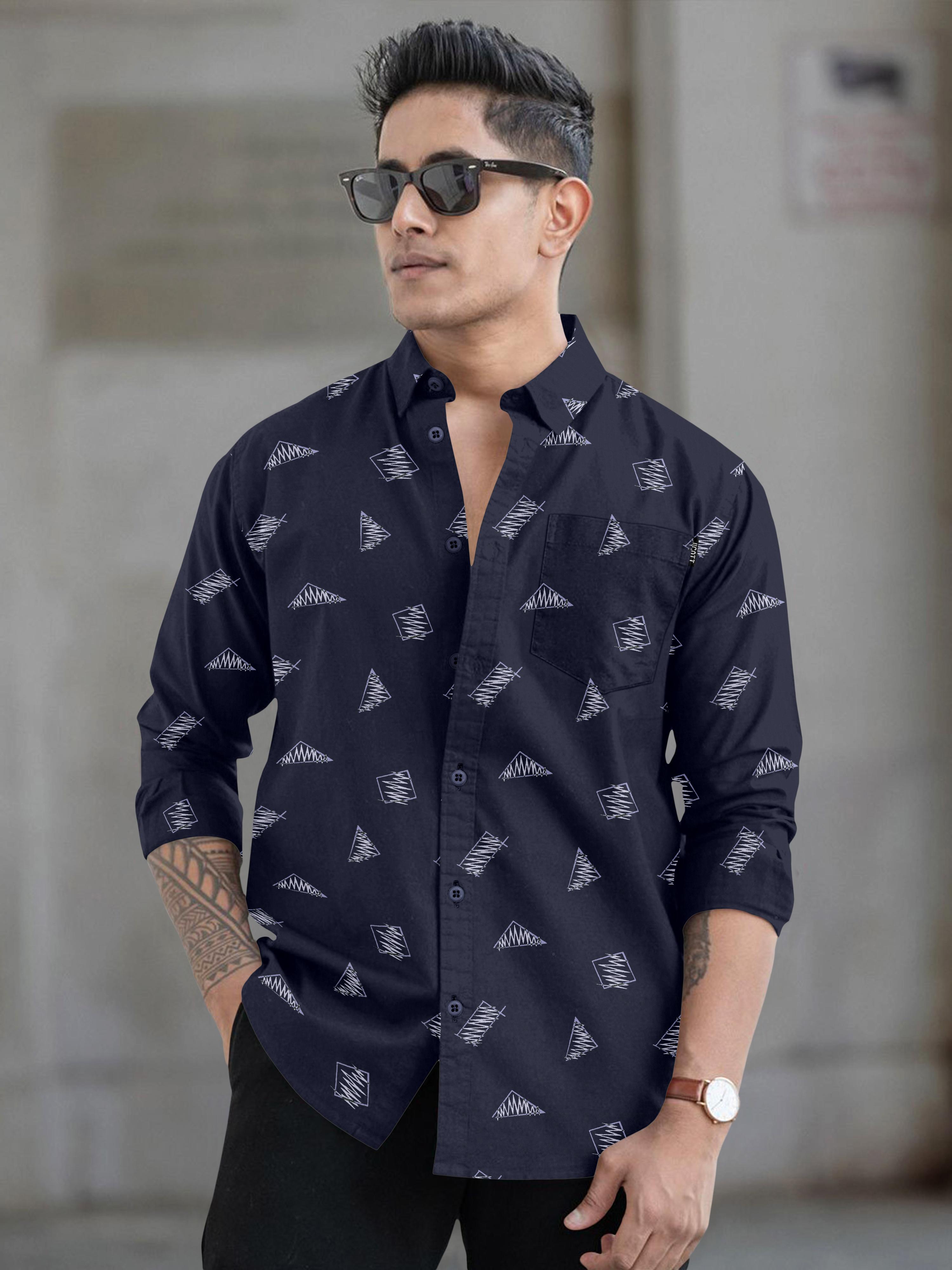 Mens Printed Casual Shirt Mens Printed Casual Shirt