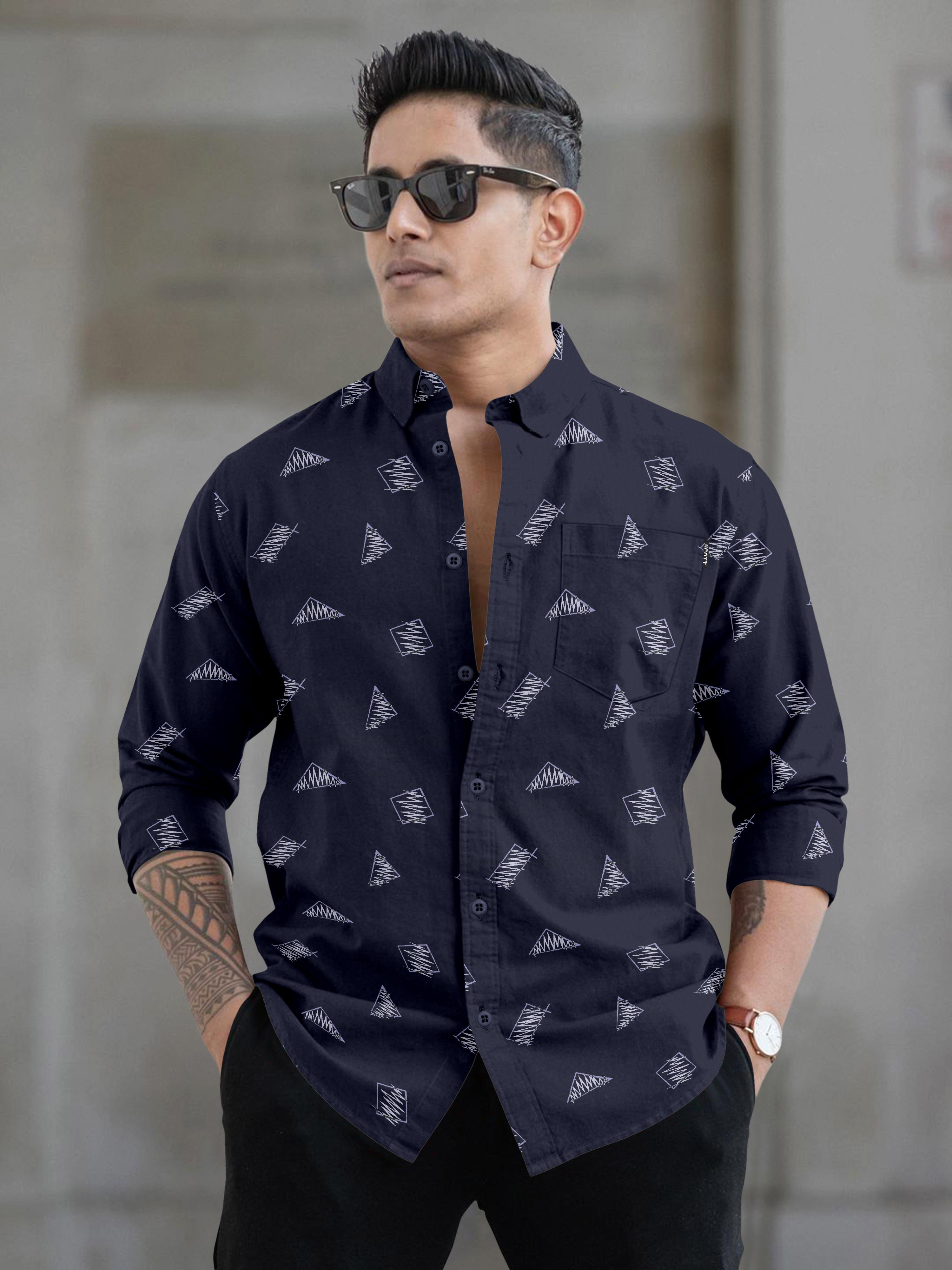 Mens Printed Casual Shirt Mens Printed Casual Shirt