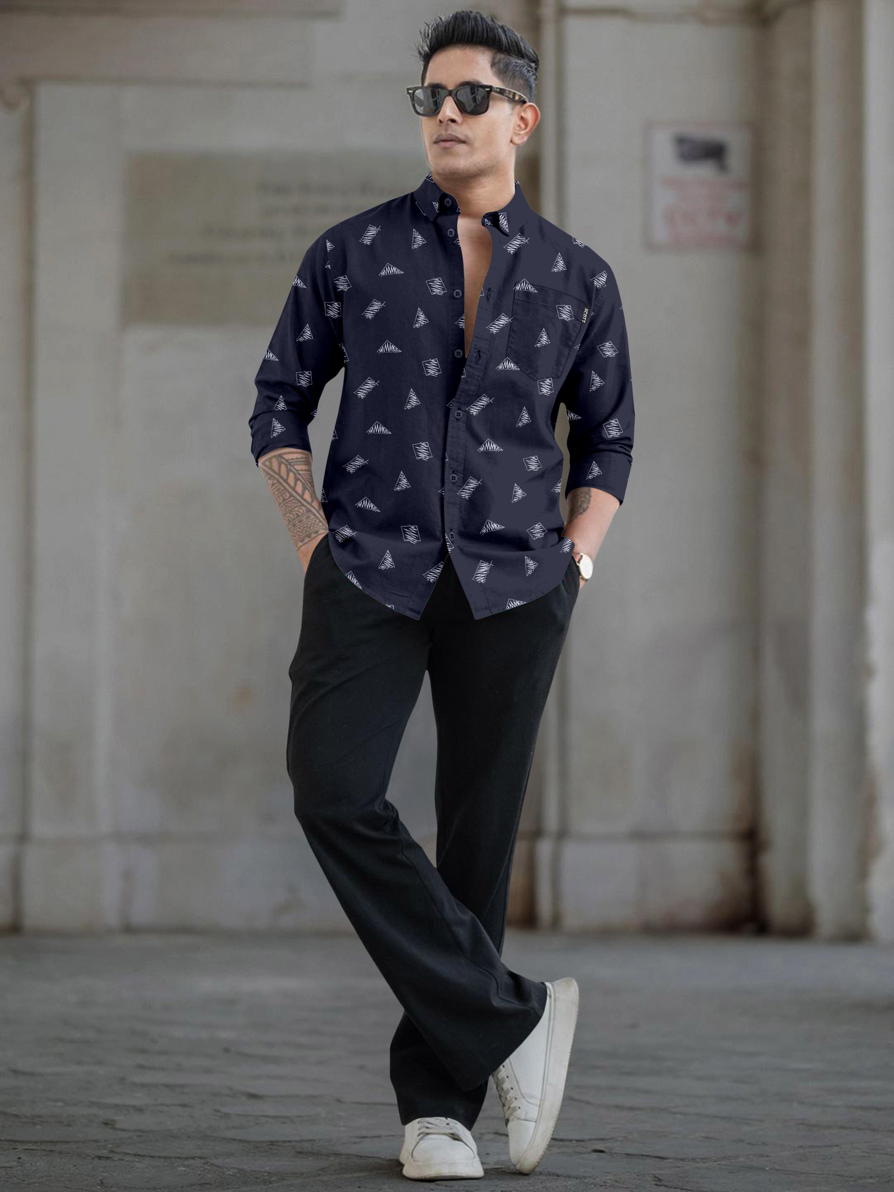 Mens Printed Casual Shirt Mens Printed Casual Shirt