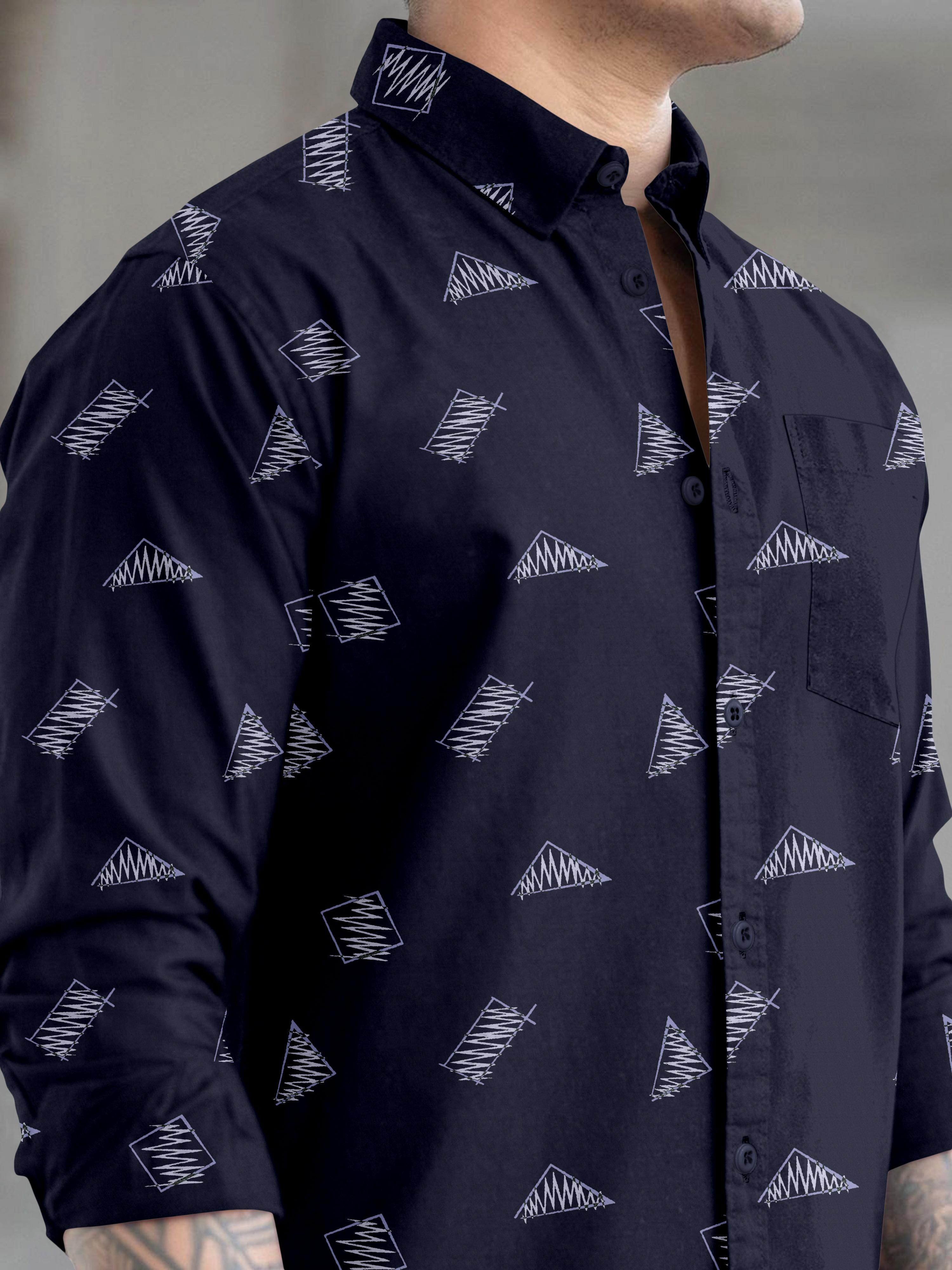 Mens Printed Casual Shirt Mens Printed Casual Shirt