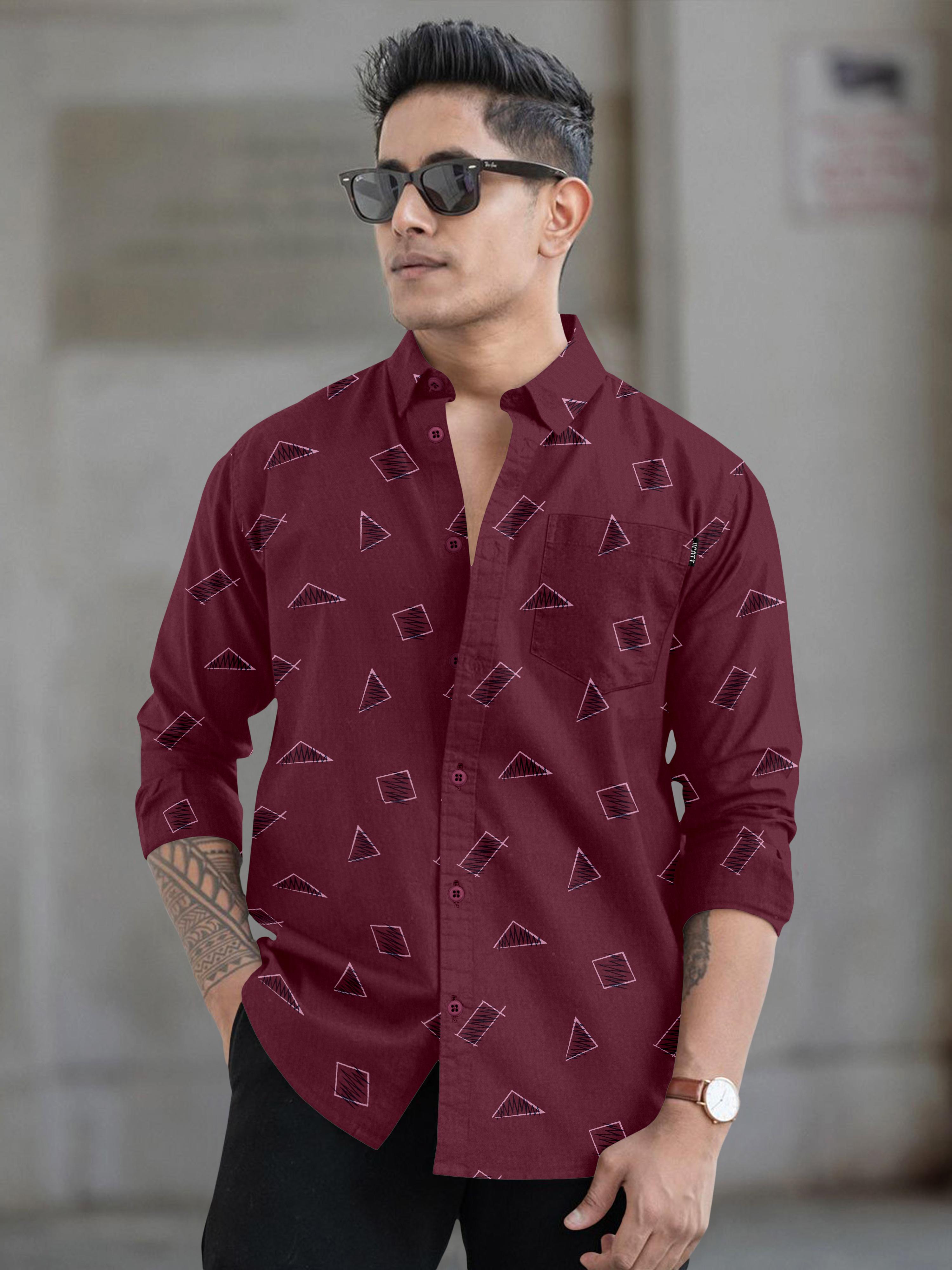 Mens Printed Casual Shirt Mens Printed Casual Shirt