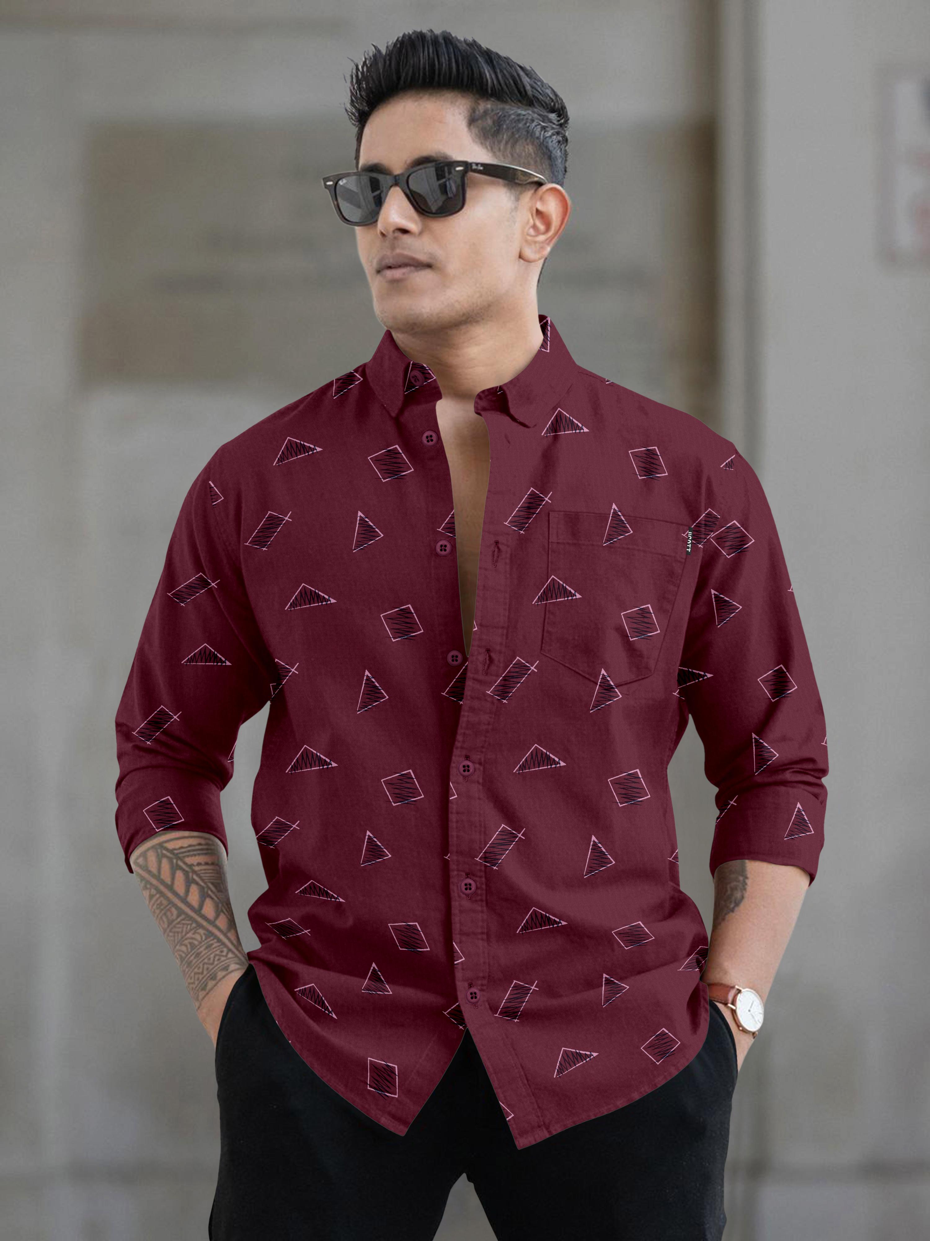 Mens Printed Casual Shirt Mens Printed Casual Shirt