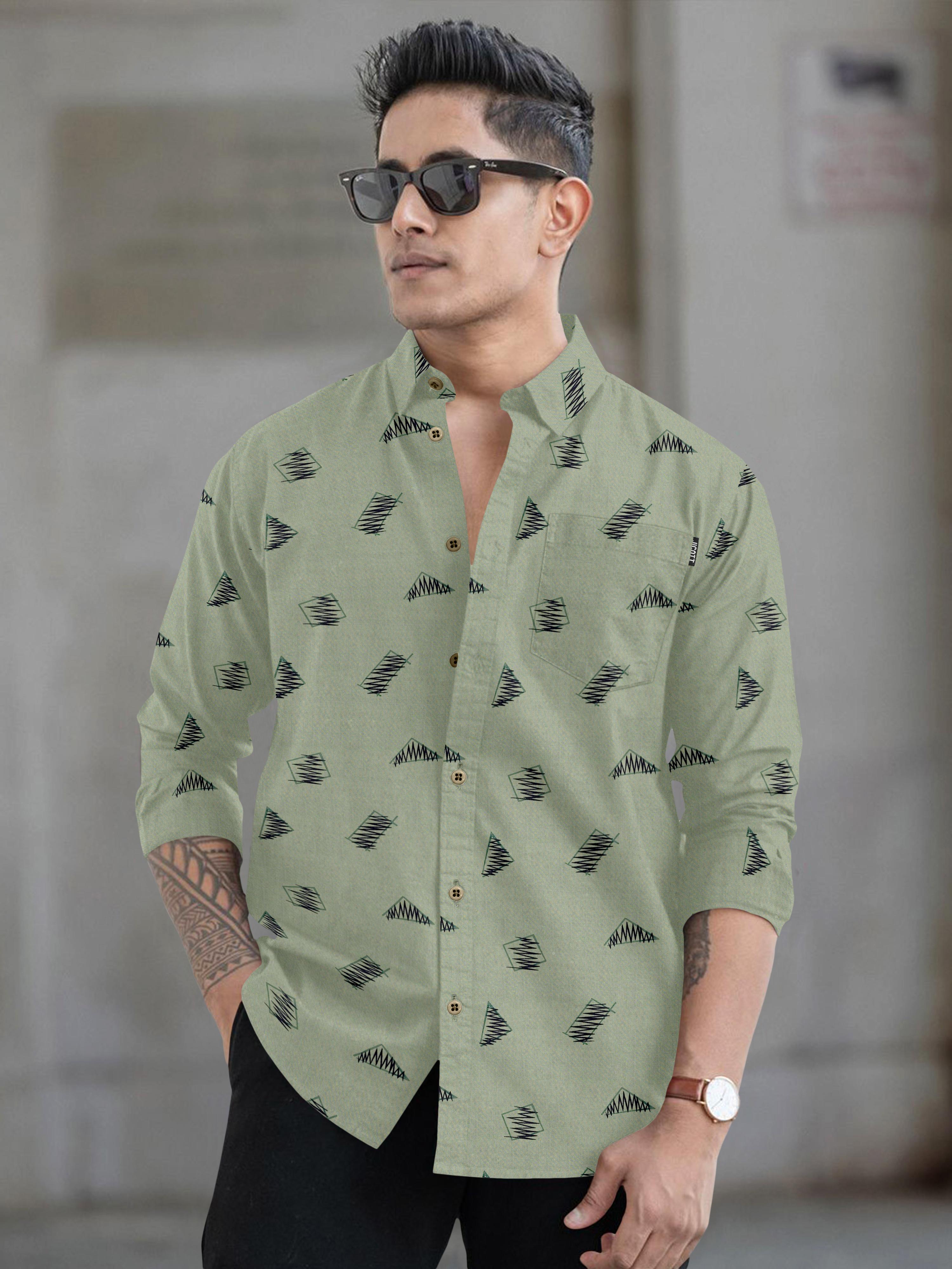 Mens Printed Casual Shirt Mens Printed Casual Shirt