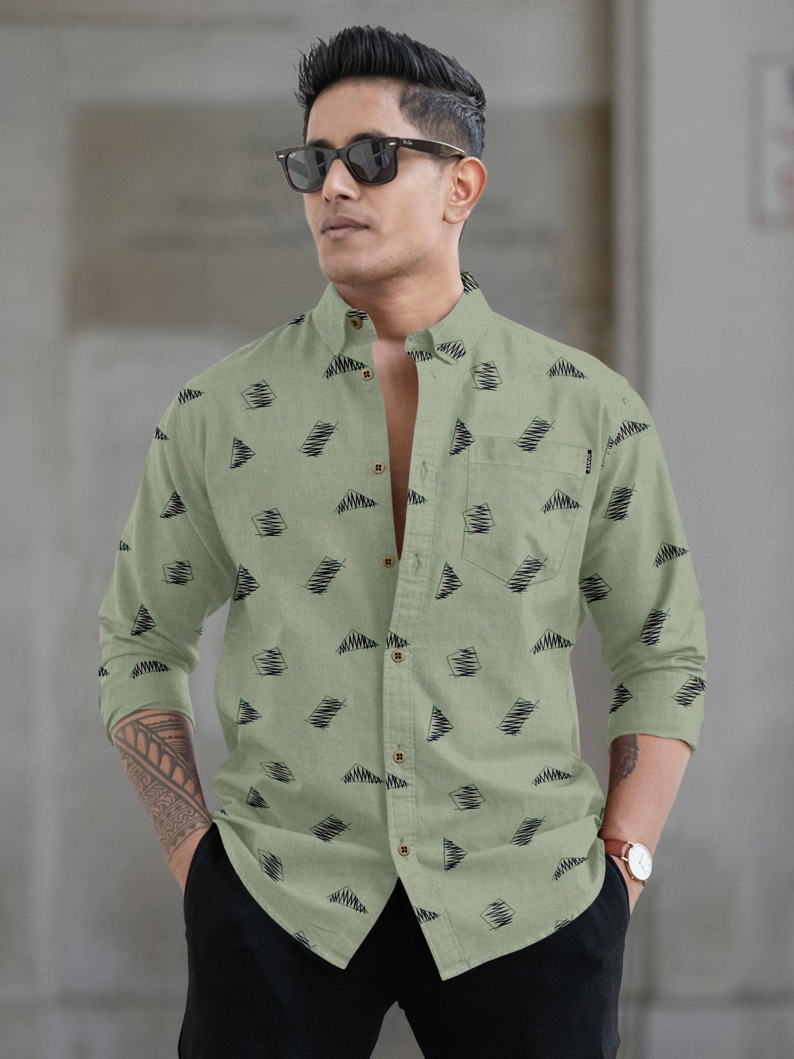 Mens Printed Casual Shirt Mens Printed Casual Shirt