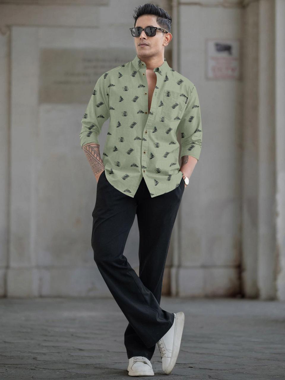 Mens Printed Casual Shirt Mens Printed Casual Shirt