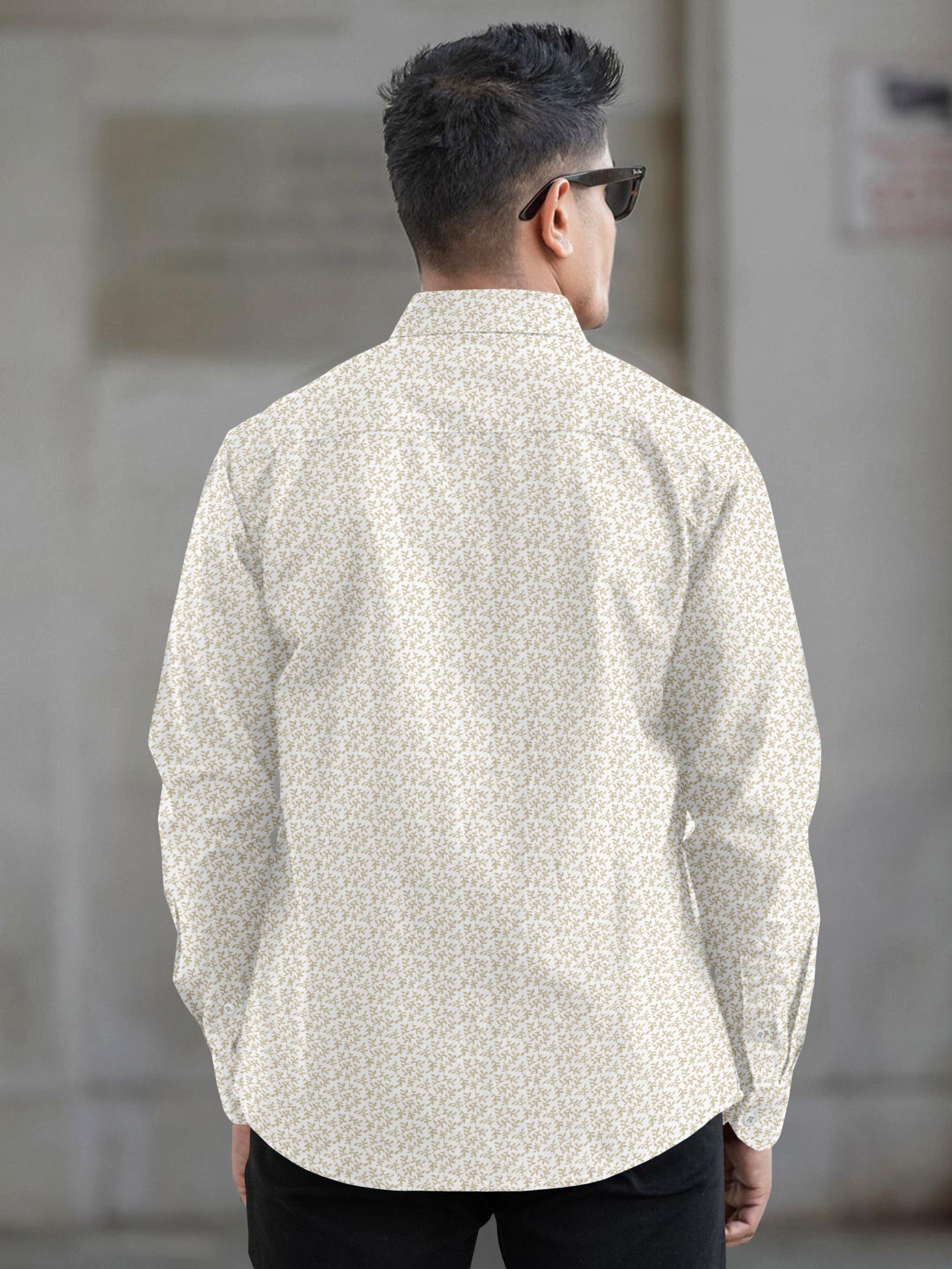 mens casual floral printed shirt